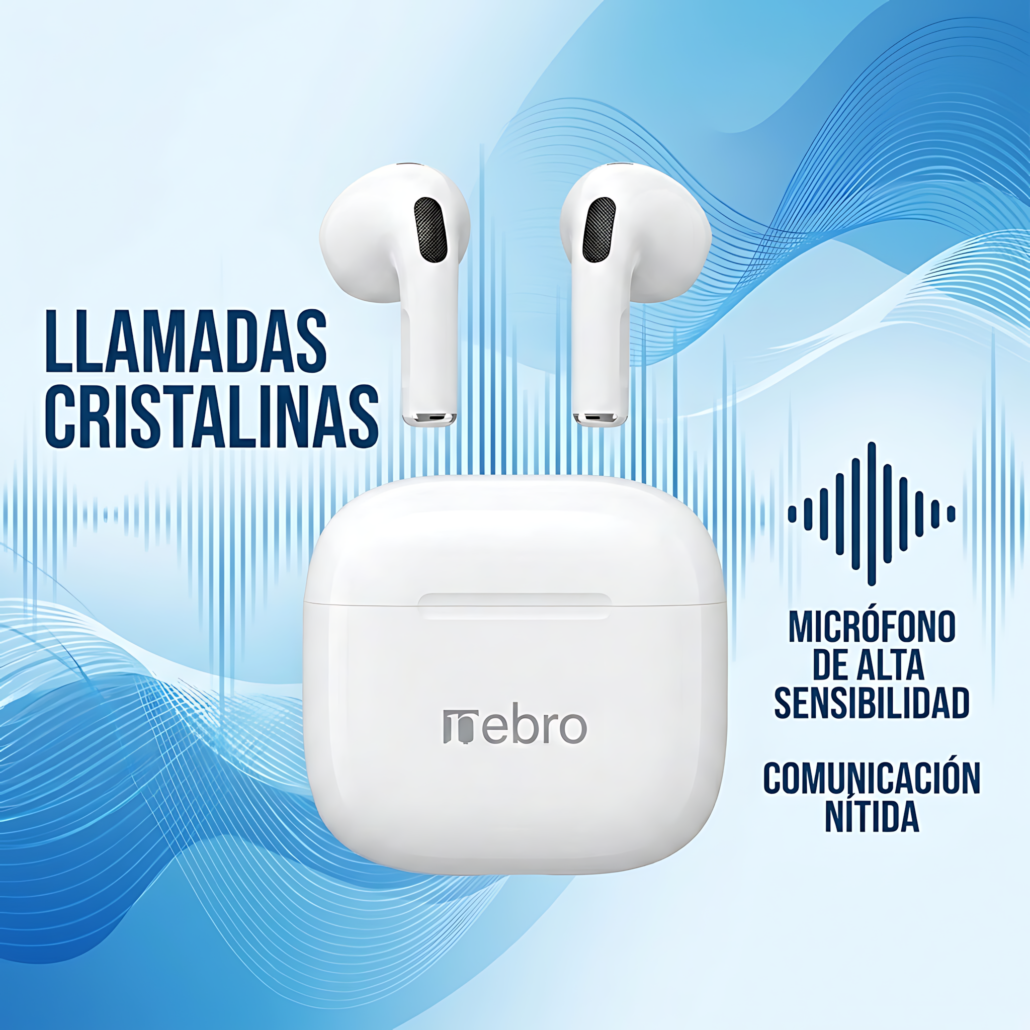 Audífonos Inalámbricos In Ear Nebro WE-016 Bluetooth Premium ANC - Imagen 2