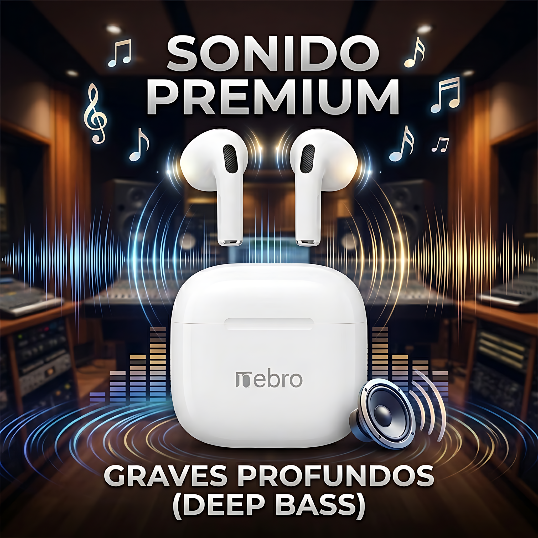 Audífonos Inalámbricos In Ear Nebro WE-016 Bluetooth Premium ANC - Imagen 4