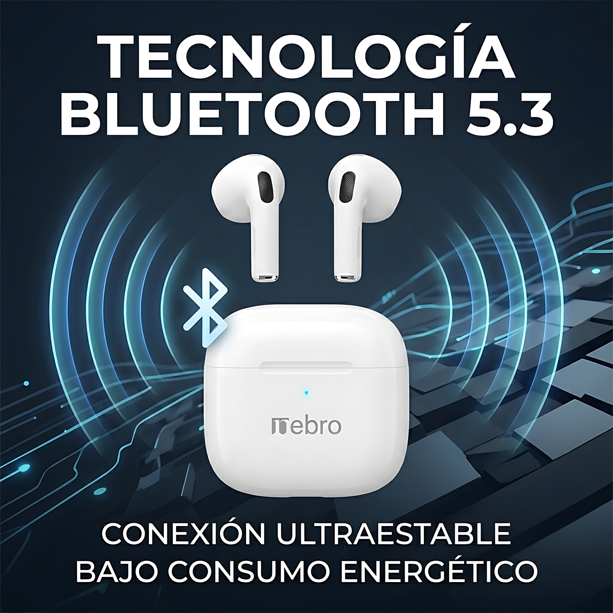 Audífonos Inalámbricos In Ear Nebro WE-016 Bluetooth Premium ANC - Imagen 5