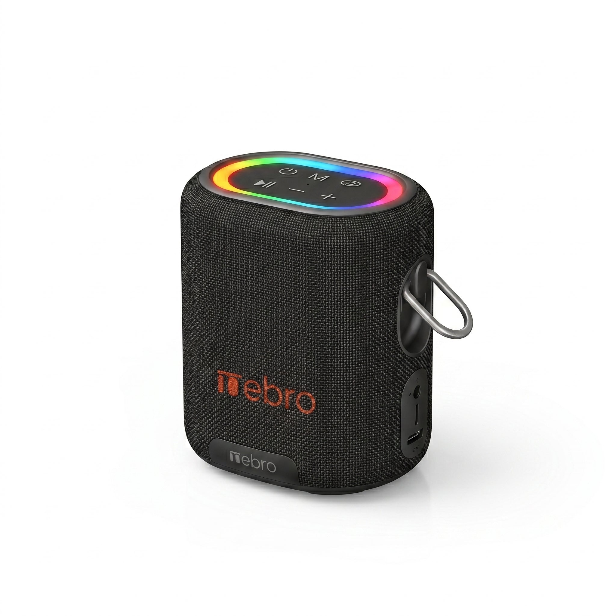 Bocina Inalámbrica Nebro WG-137 Bluetooth 5.3 20W de Potencia Sonido Envolvente 66mm Batería 4000mAh 8 Horas de Reproducción Luz RGB TWS TF y Auxiliar