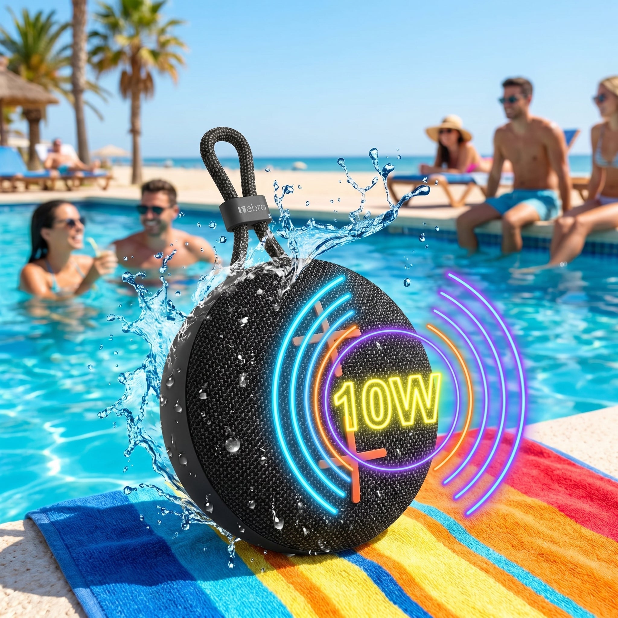 Bocina Bluetooth TWS NEBRO WG147 Bluetooth 53 10W IPX5 - Imagen 5