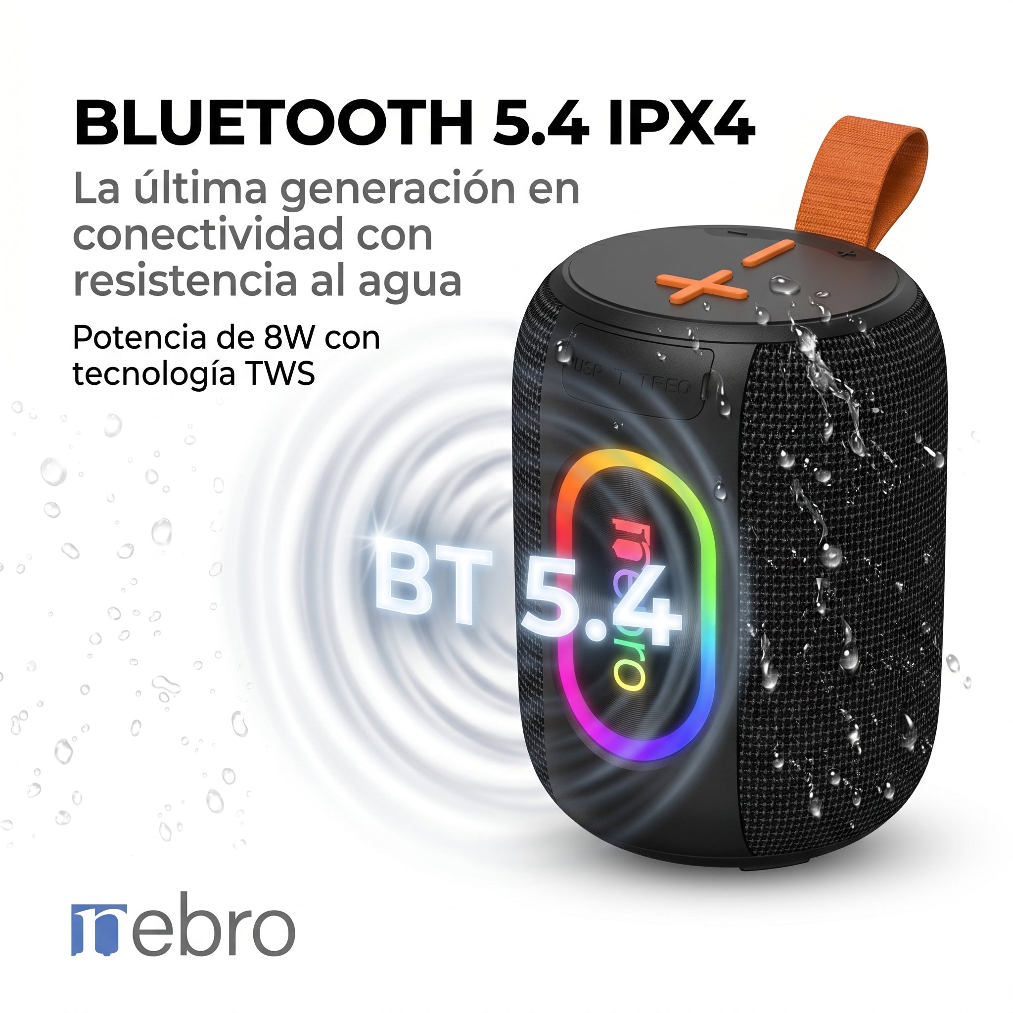 Bocina Bluetooth TWS NEBRO WG146 Bluetooth 54 8W IPX4 - Imagen 2