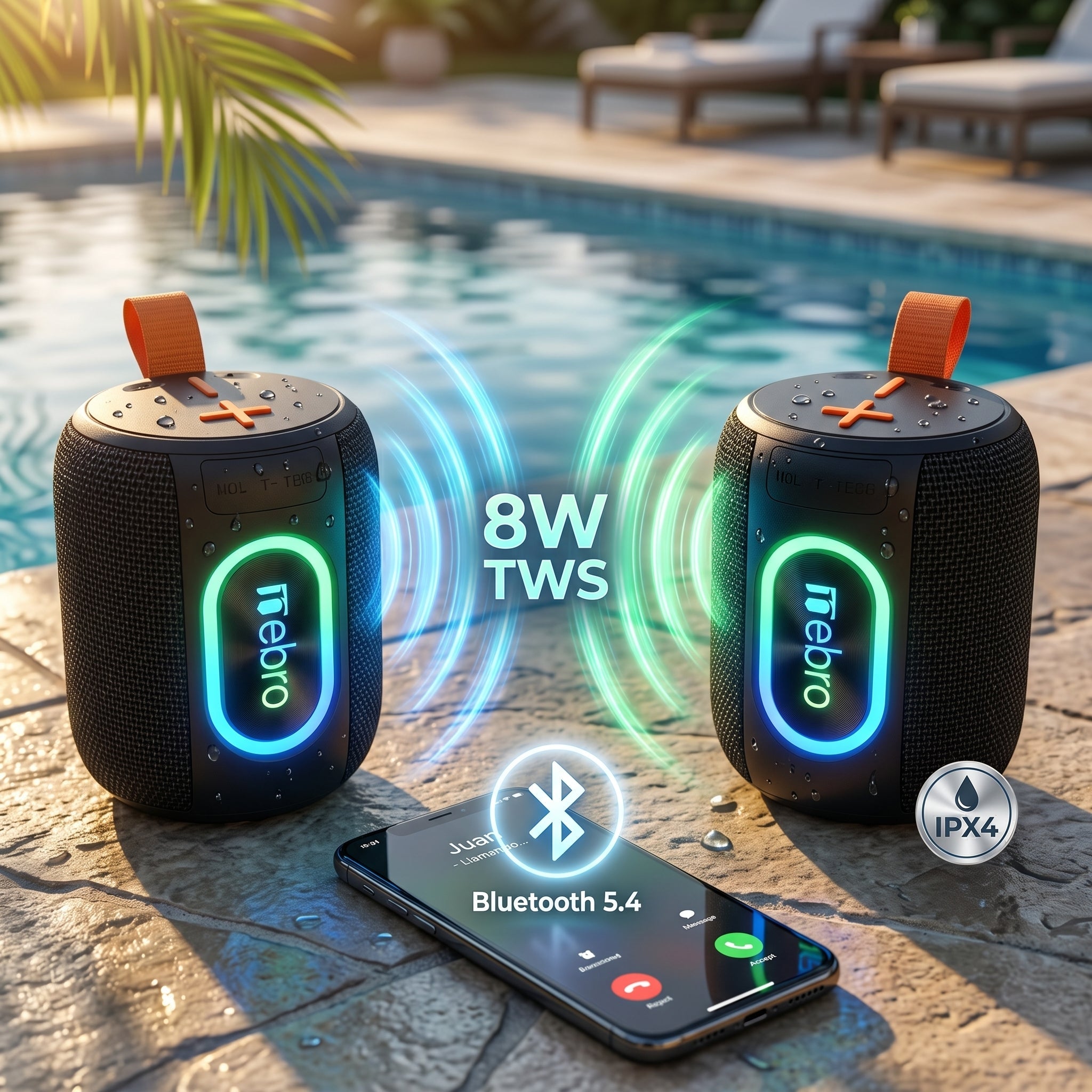Bocina Bluetooth TWS NEBRO WG146 Bluetooth 54 8W IPX4 - Imagen 5