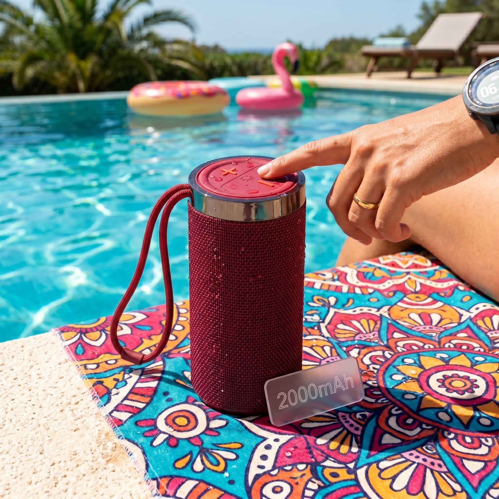 Bocina Bluetooth RGB NEBRO WG182 5W Sonido Envolvente 2000mAh - Imagen 4