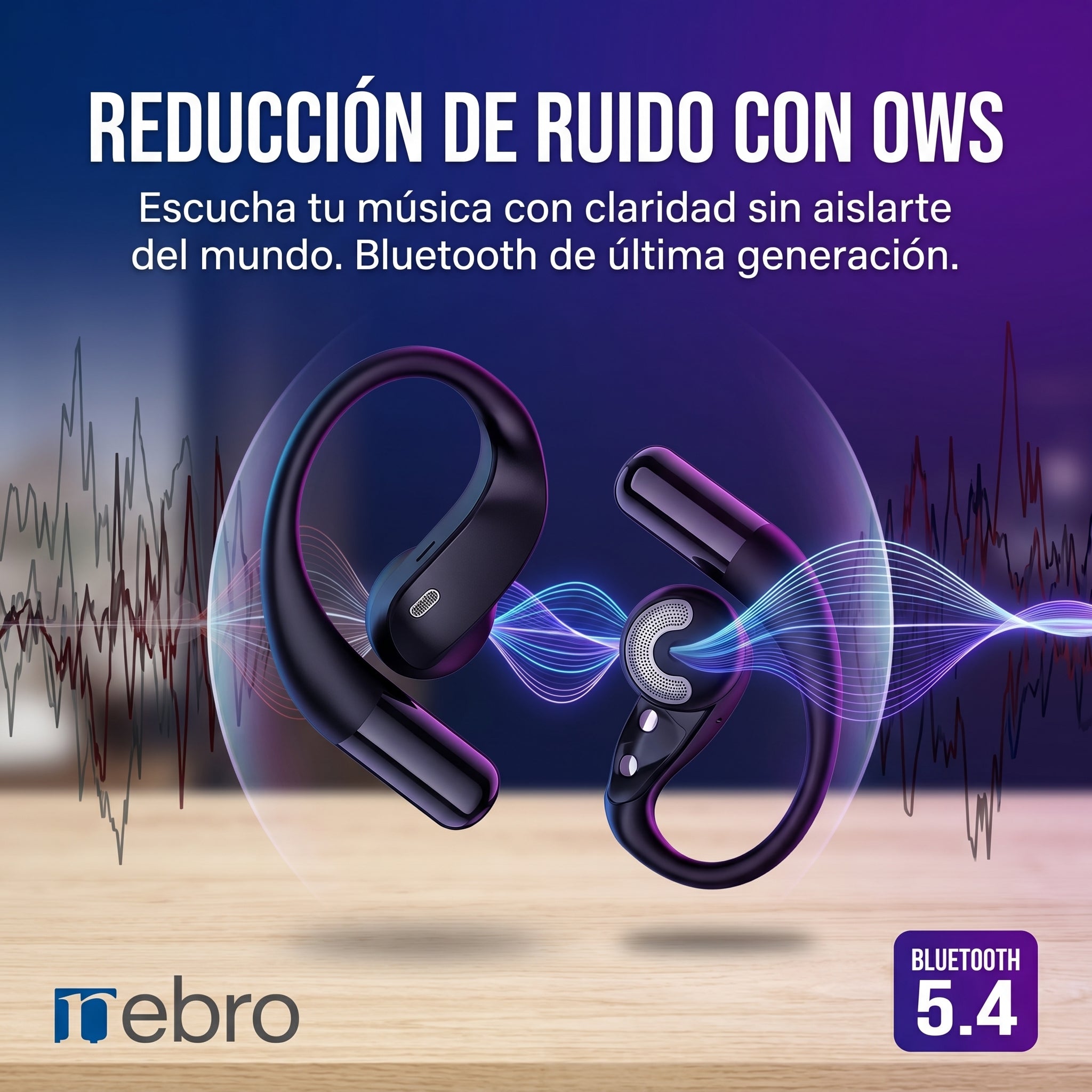 Audífonos Bluetooth OWS NEBRO WE505 Silicona Reducción Ruido Bluetooth 54 - Imagen 3