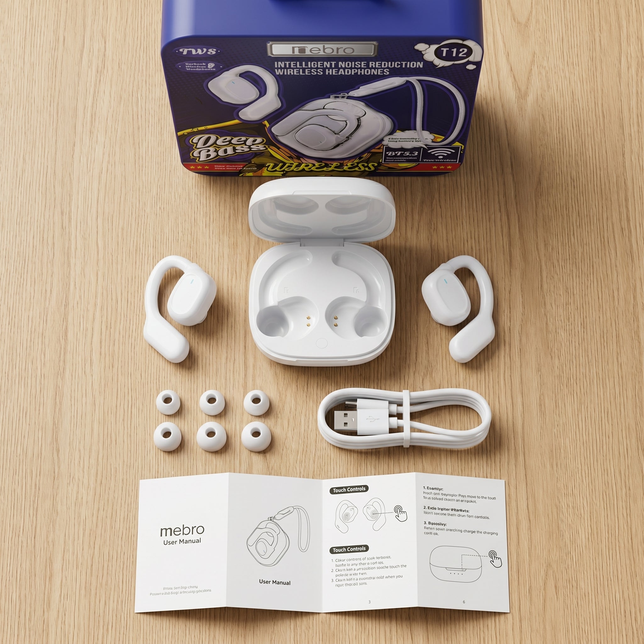 Audífonos Bluetooth TWS NEBRO WET12 Bluetooth 53 Cancelación Ruido - Imagen 5
