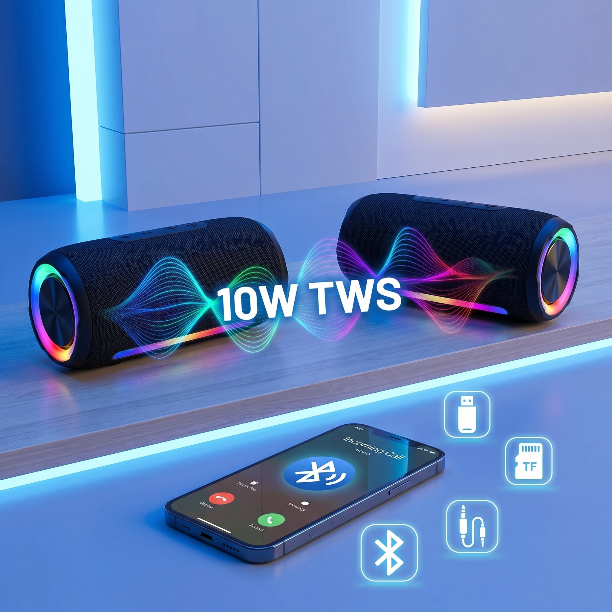 Bocina Bluetooth NEBRO WG192 Bluetooth 53 10W - Imagen 6