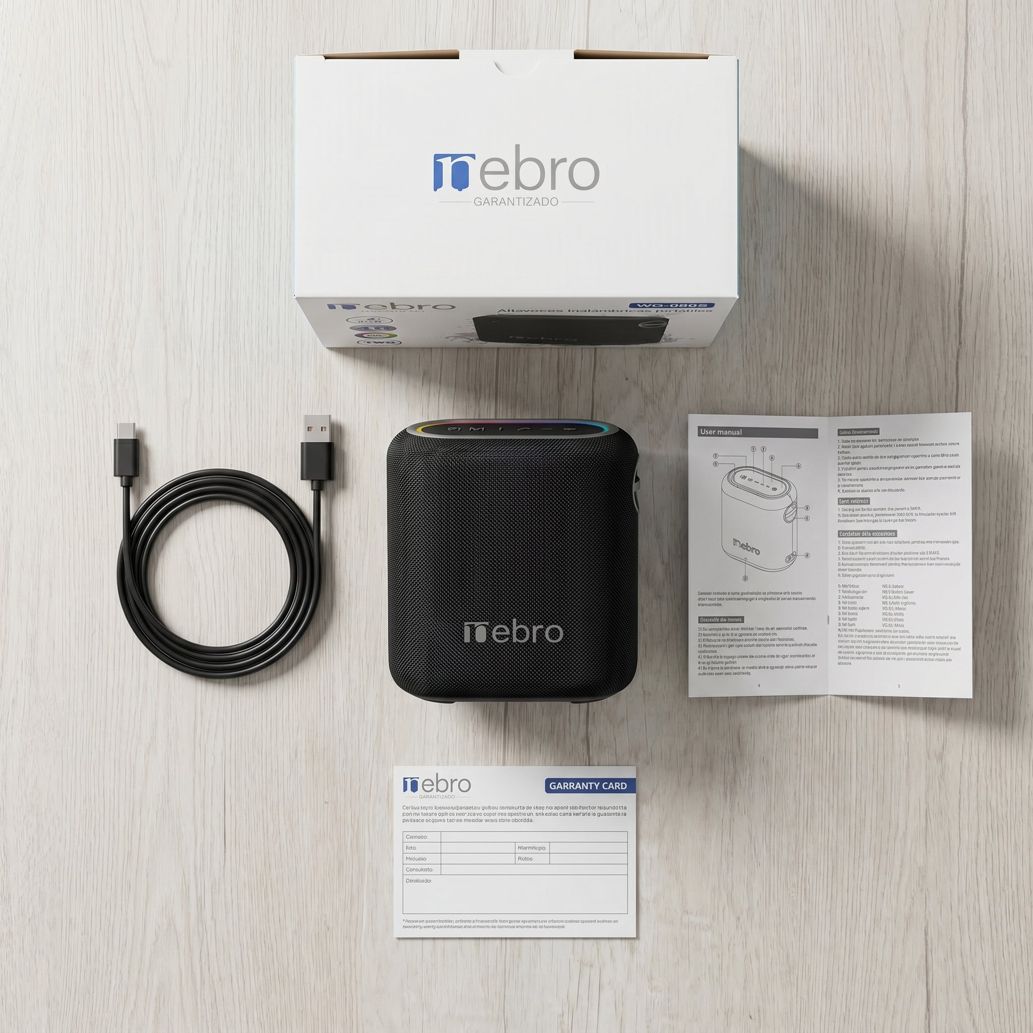 Bocina Bluetooth TWS NEBRO WG080S Bluetooth 53 40W IPX5 - Imagen 7