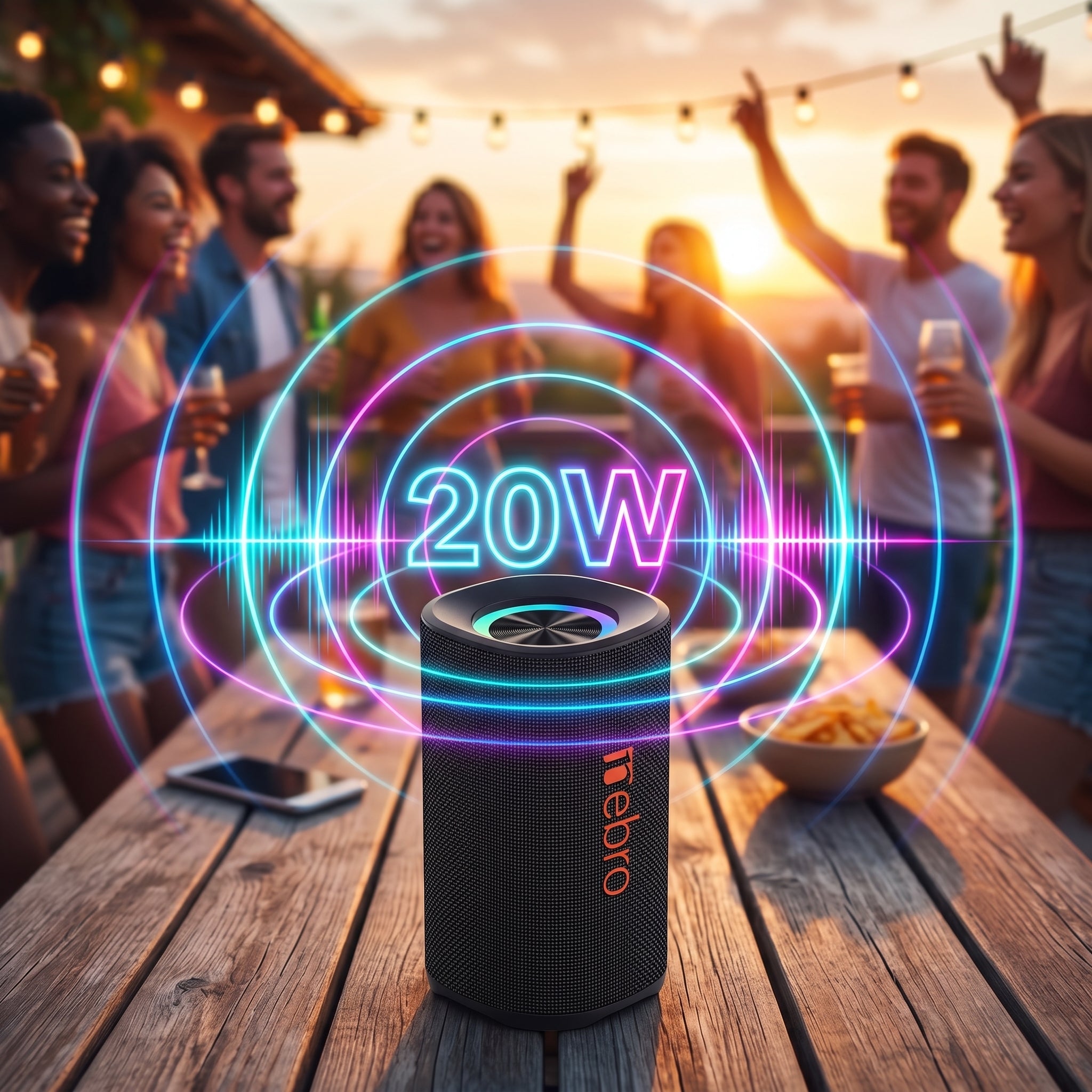 Bocina Bluetooth TWS NEBRO WG138 Bluetooth 53 20W - Imagen 5