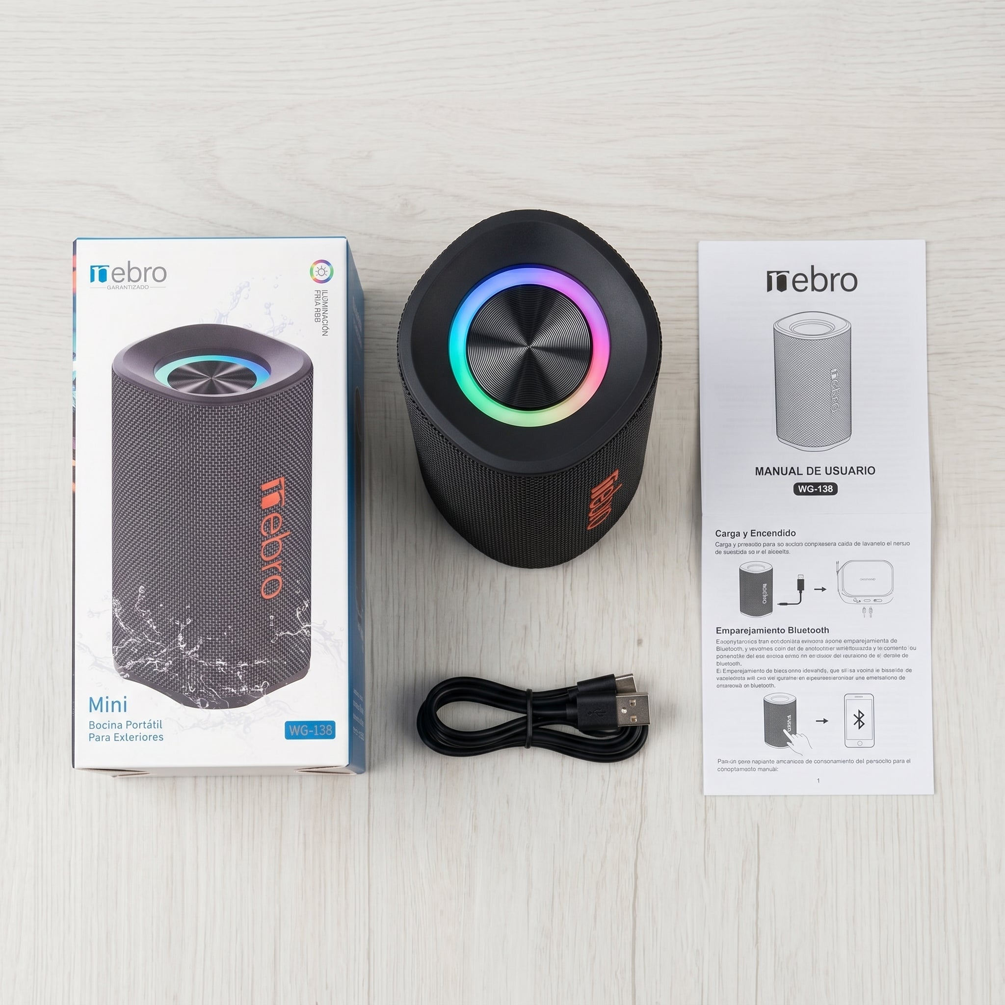 Bocina Bluetooth TWS NEBRO WG138 Bluetooth 53 20W - Imagen 8