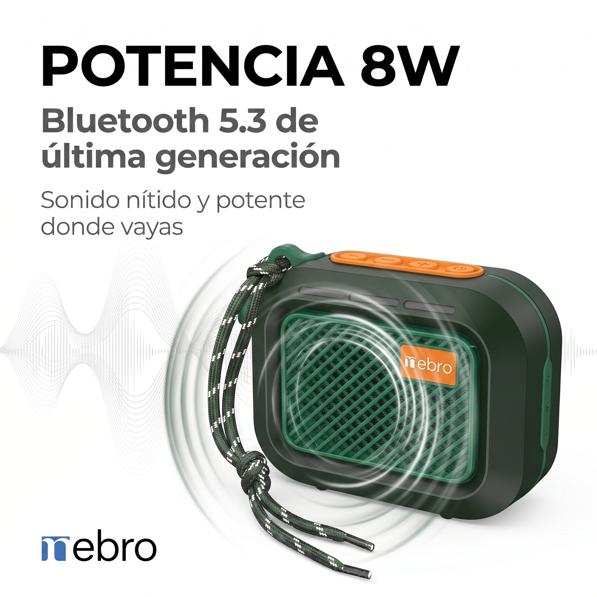 Bocina Bluetooth NEBRO WG184 Bluetooth 53 8W - Imagen 2