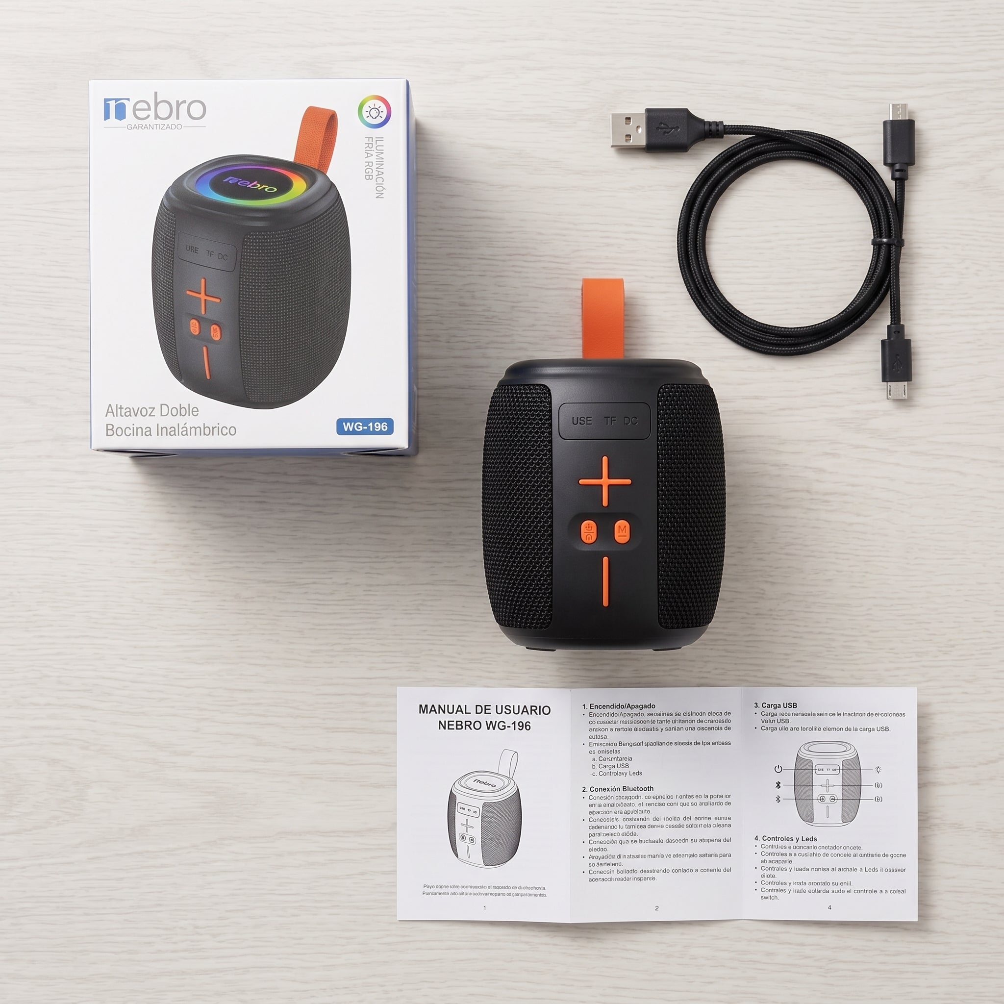Bocina Bluetooth TWS NEBRO WG196 Bluetooth 53 8W - Imagen 8
