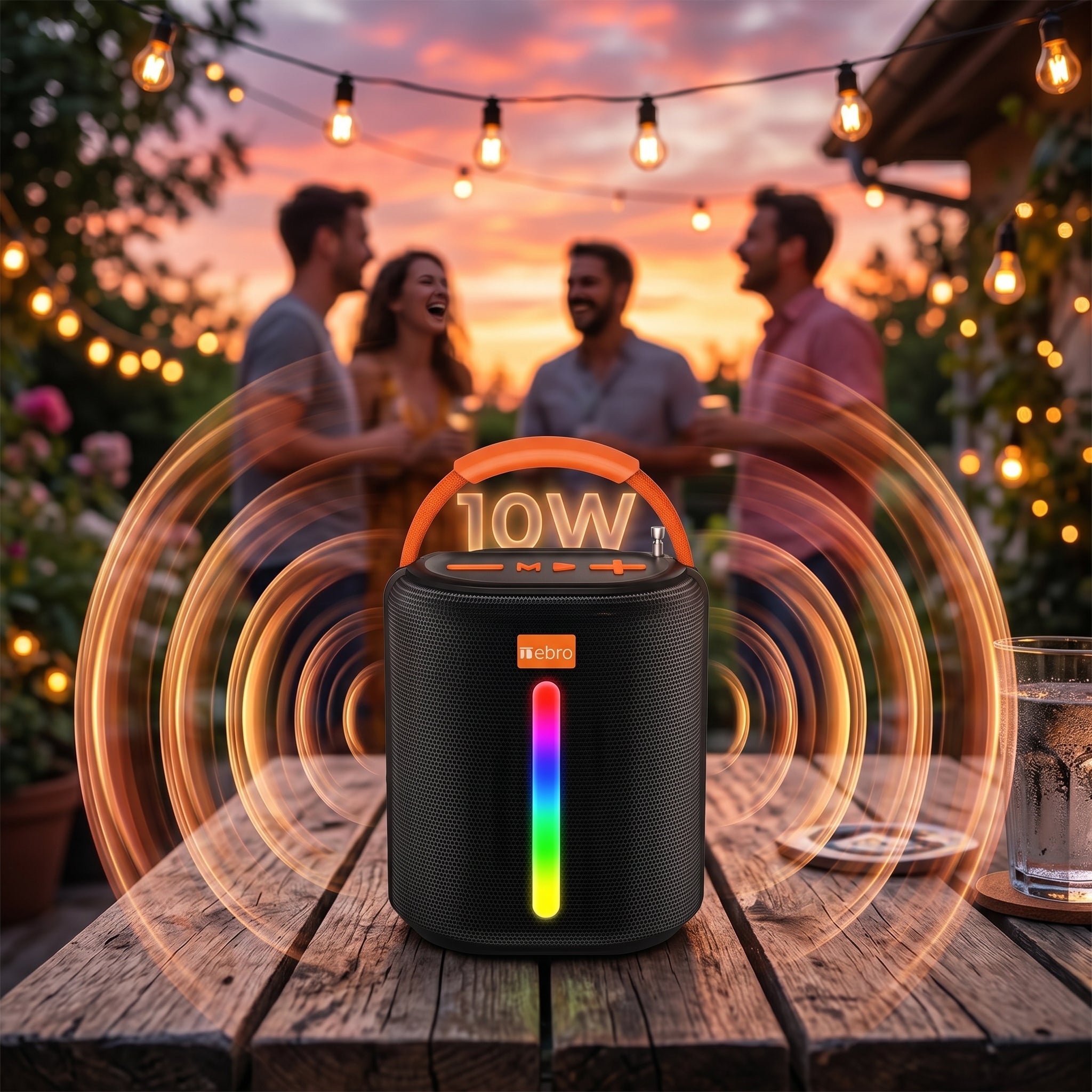Bocina Bluetooth NEBRO WG601 Bluetooth 53 10W Solar - Imagen 3