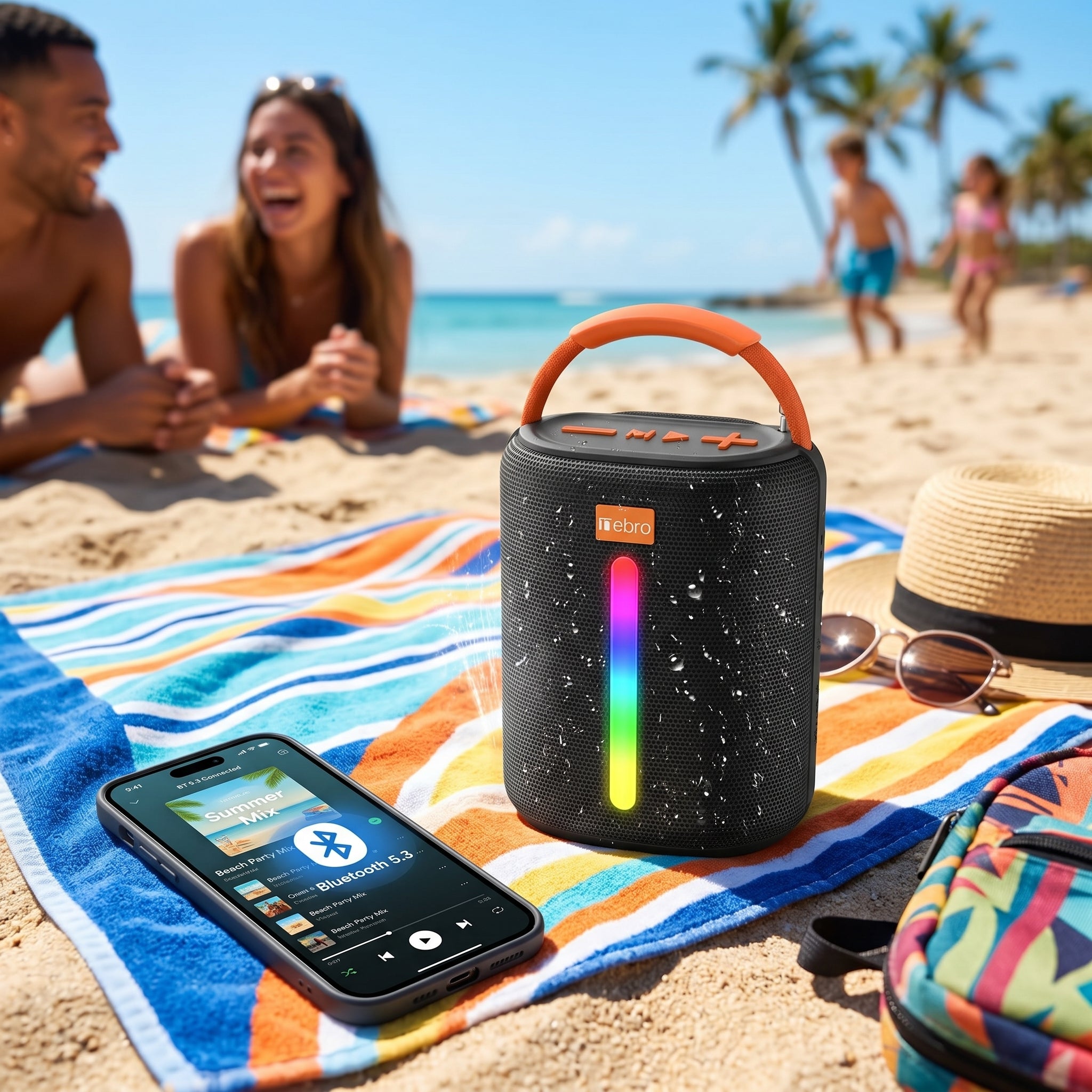 Bocina Bluetooth NEBRO WG601 Bluetooth 53 10W Solar - Imagen 4