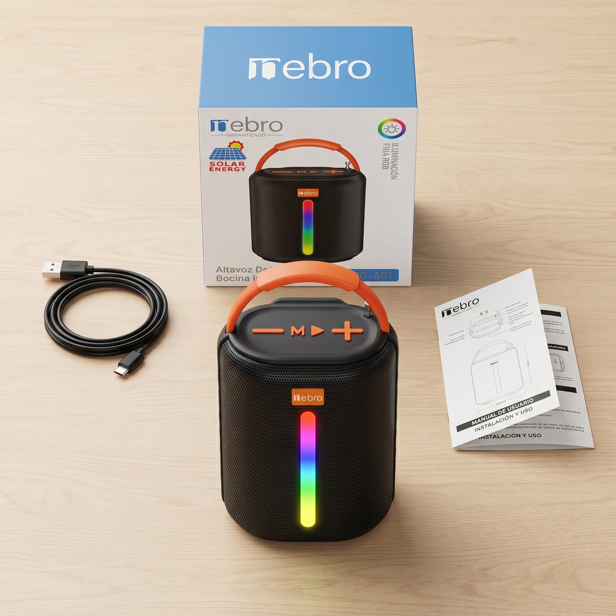 Bocina Bluetooth NEBRO WG601 Bluetooth 53 10W Solar - Imagen 7