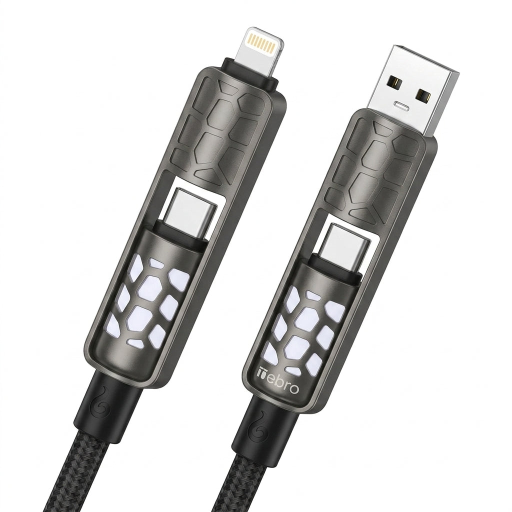 Cable 4 en 1 NEBRO WD316 240W 1.2 Metros Aleación Zinc
