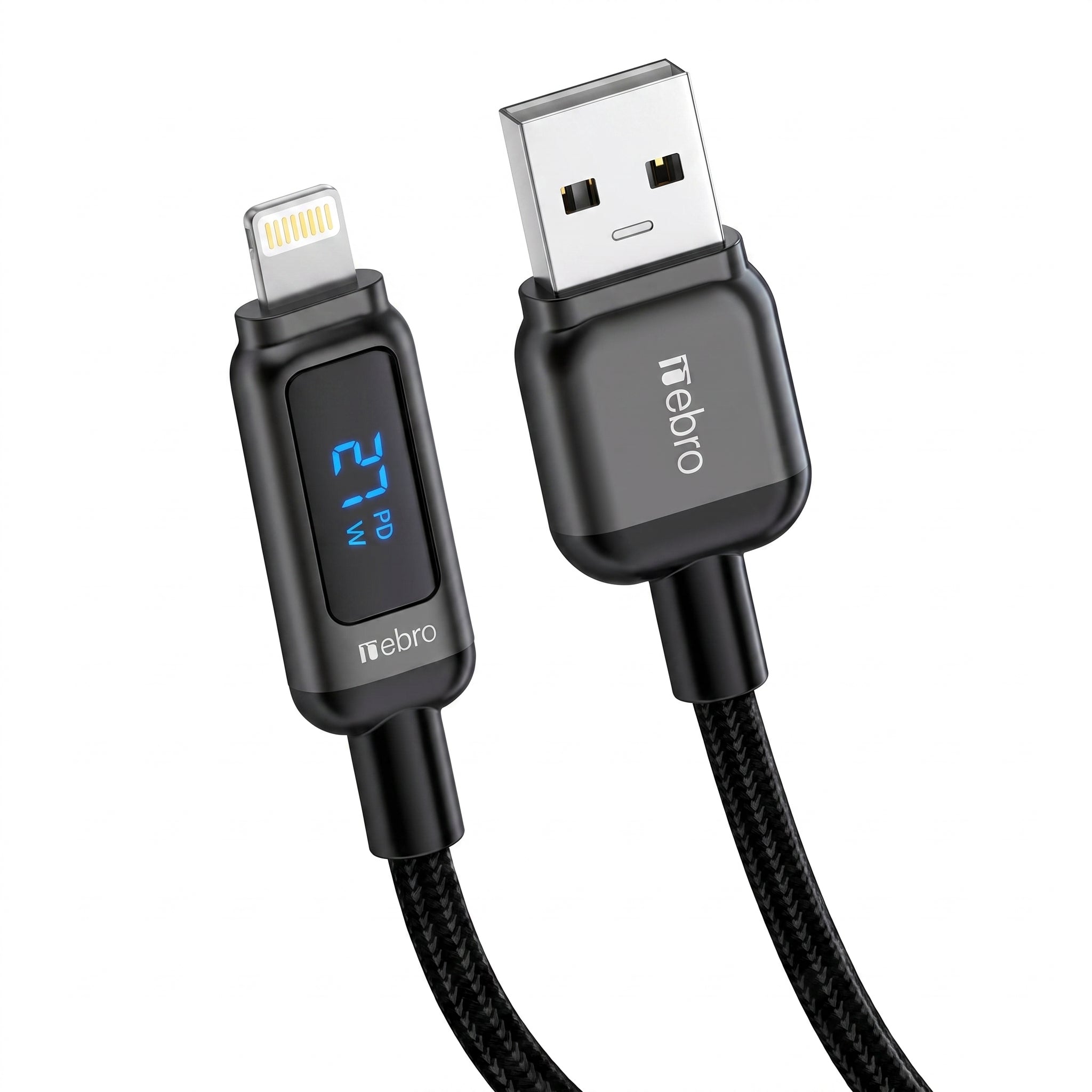 Cable Lightning a USB-A Trenzado Nebro WD-309L