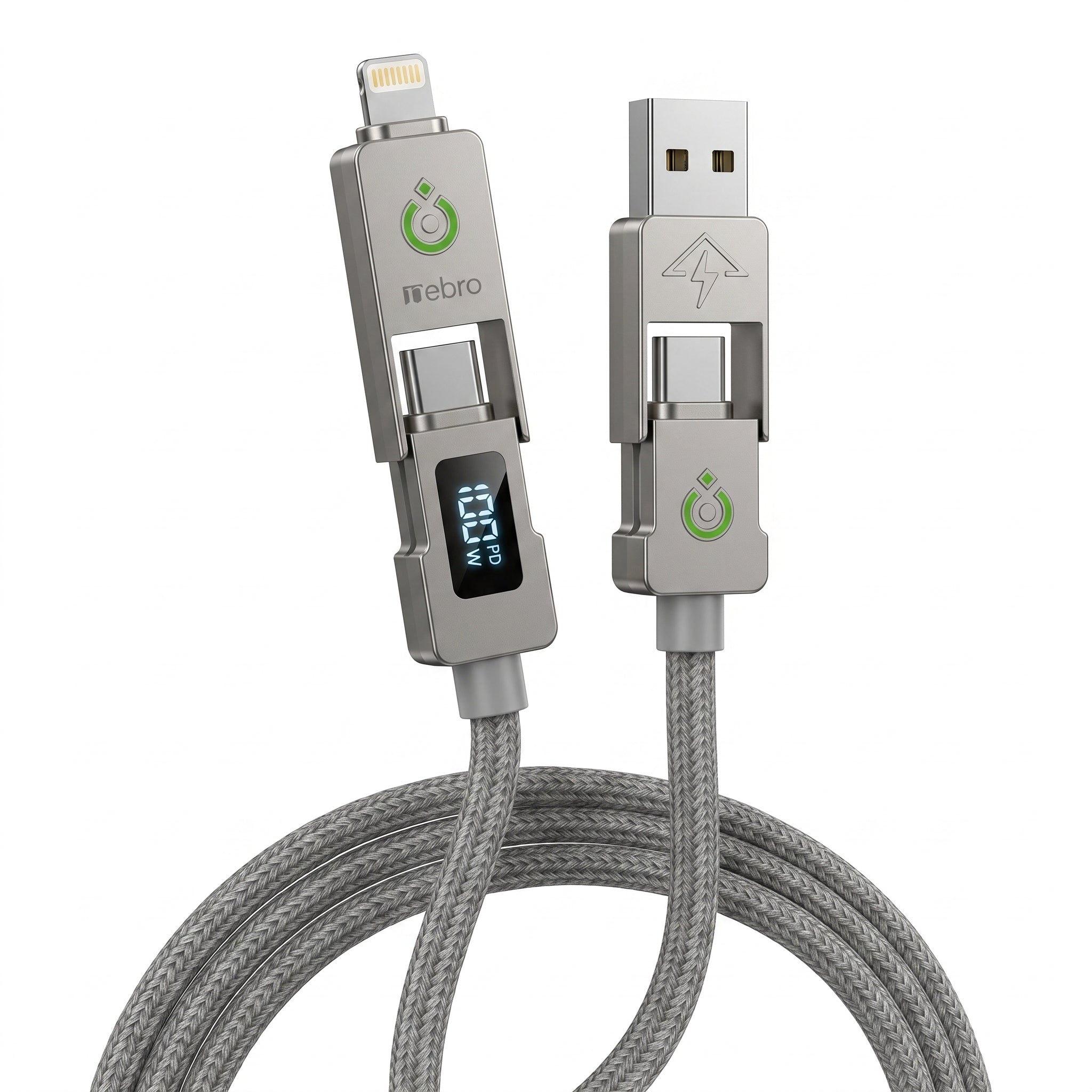 Cable Tipo C 4 en 1  NEBRO WD315 240W PD Compatible Smartphone Tablet Laptop