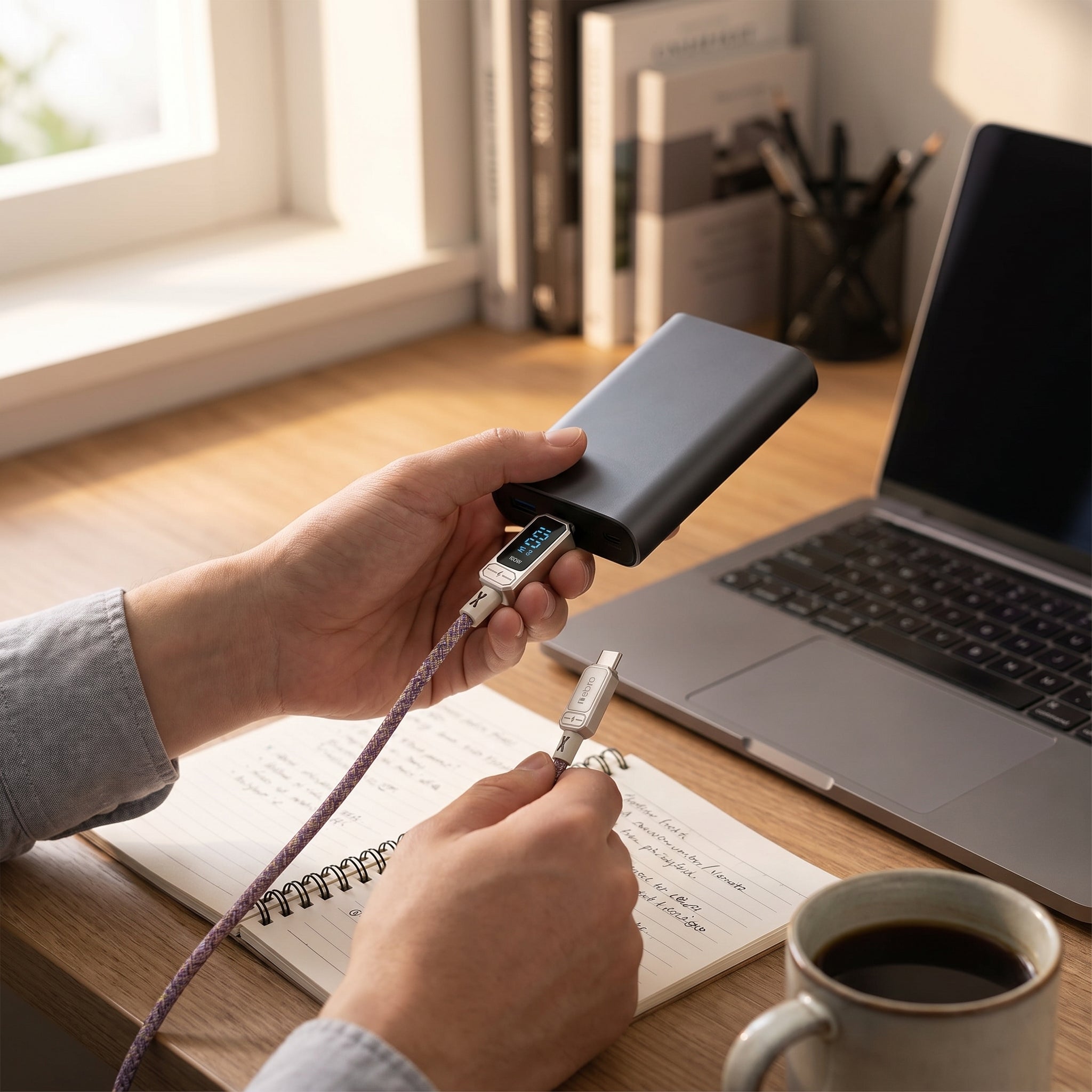 Cable USB Tipo C NEBRO WD-306TT 100W Carga Rápida PD - Imagen 6
