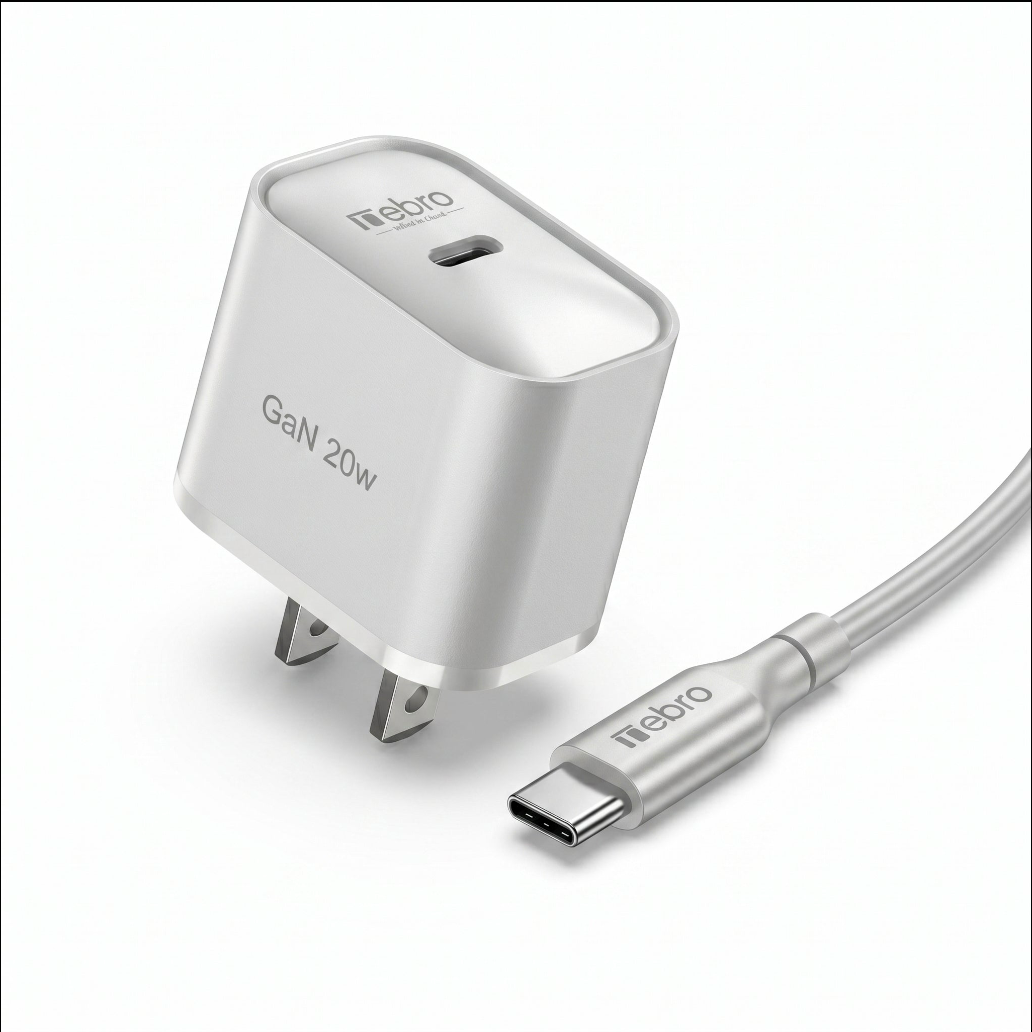 Cargador Mini GaN Nebro VGA-052T 20W Tecnología de Nitruro de Galio USB-C Carga Rápida PD - Imagen 2