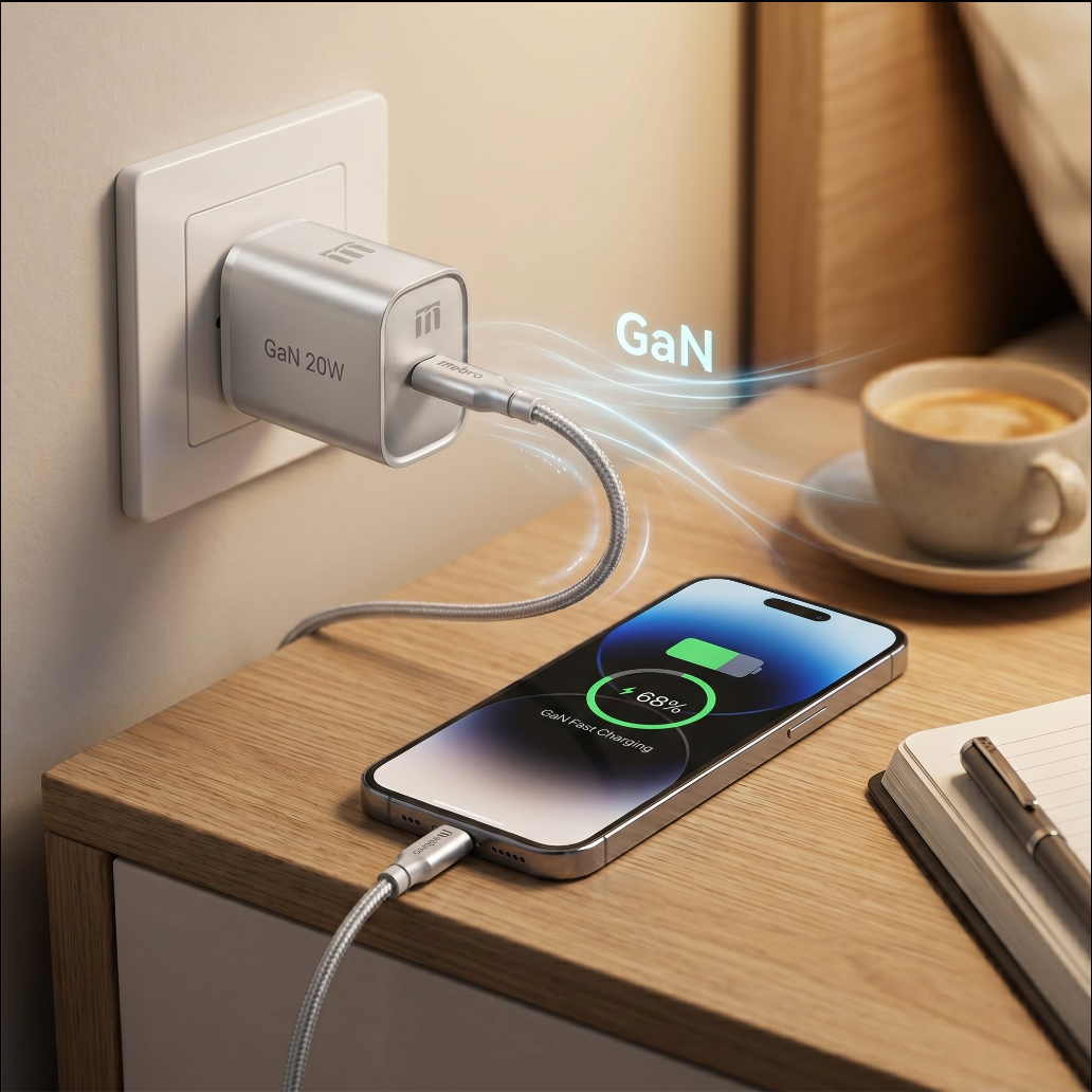 Cargador Mini GaN Nebro VGA-052T 20W Tecnología de Nitruro de Galio USB-C Carga Rápida PD - Imagen 7