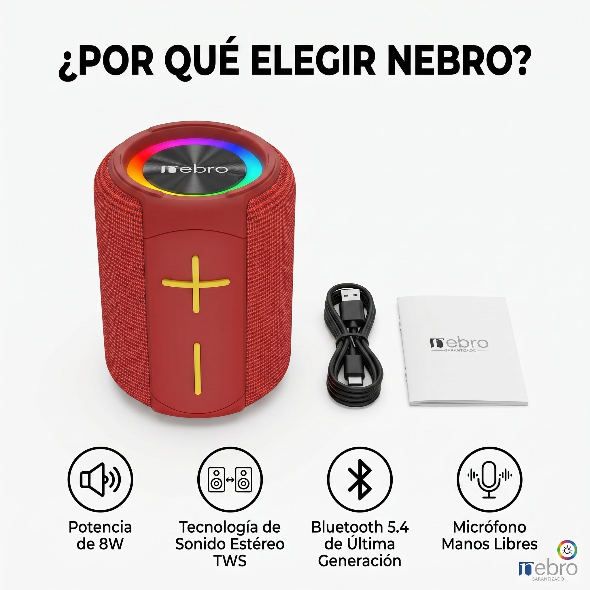 Bocina Bluetooth TWS NEBRO WG134 Bluetooth 54 8W - Imagen 8