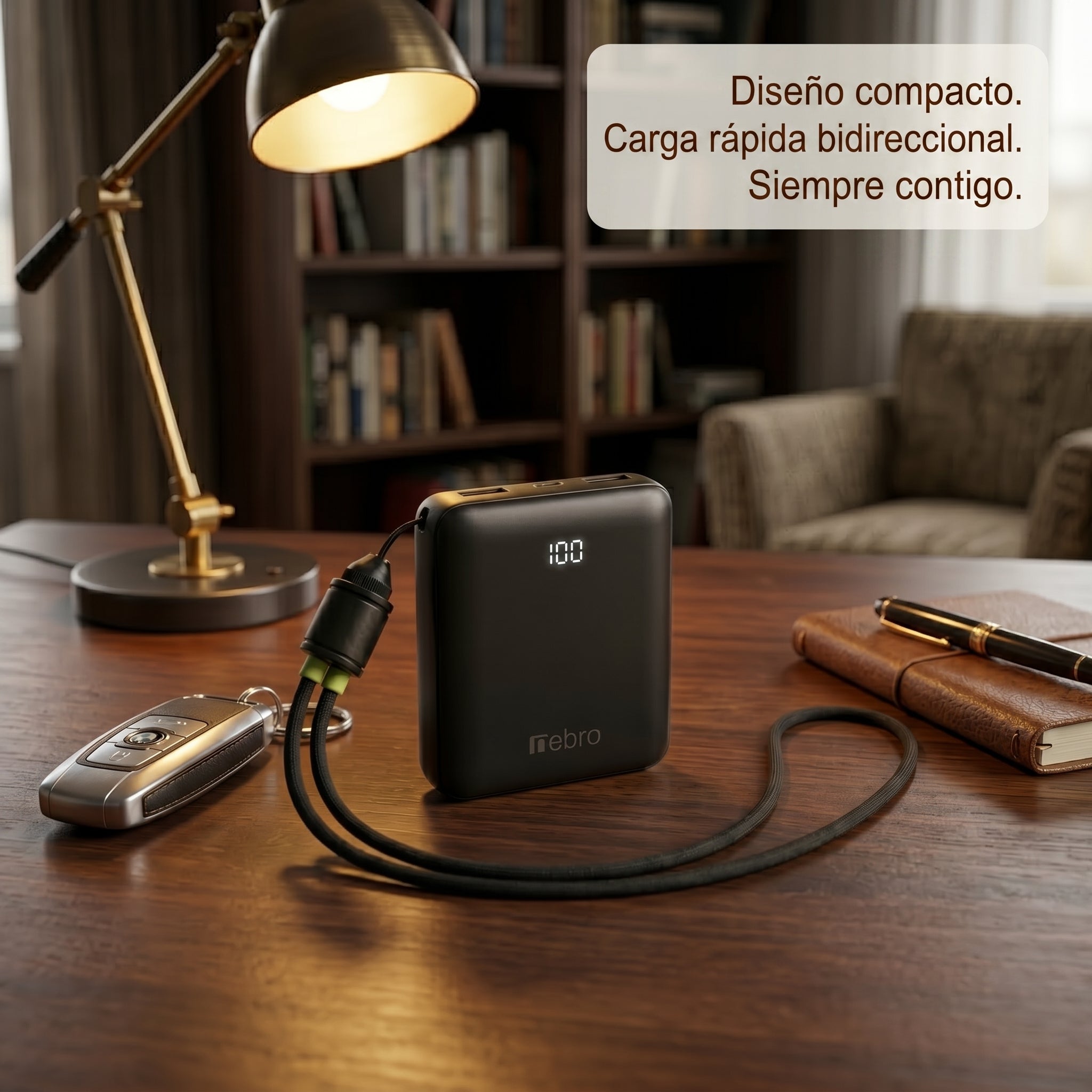 Power Bank Nebro WB-15 1000mAh 37Wh Puertos: Salida iP / USB-C - Imagen 4