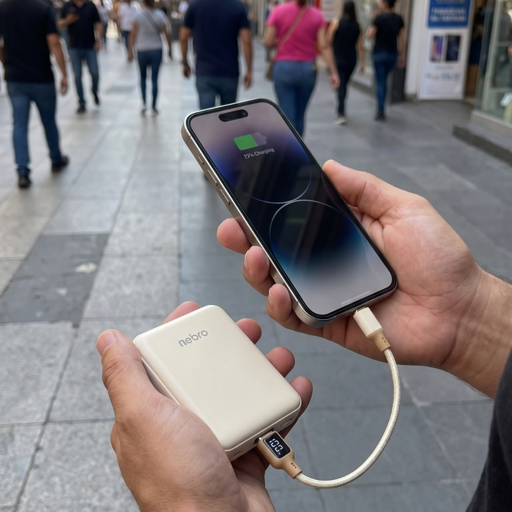 Power Bank Nebro WB-15 1000mAh 37Wh Puertos: Salida iP / USB-C - Imagen 5