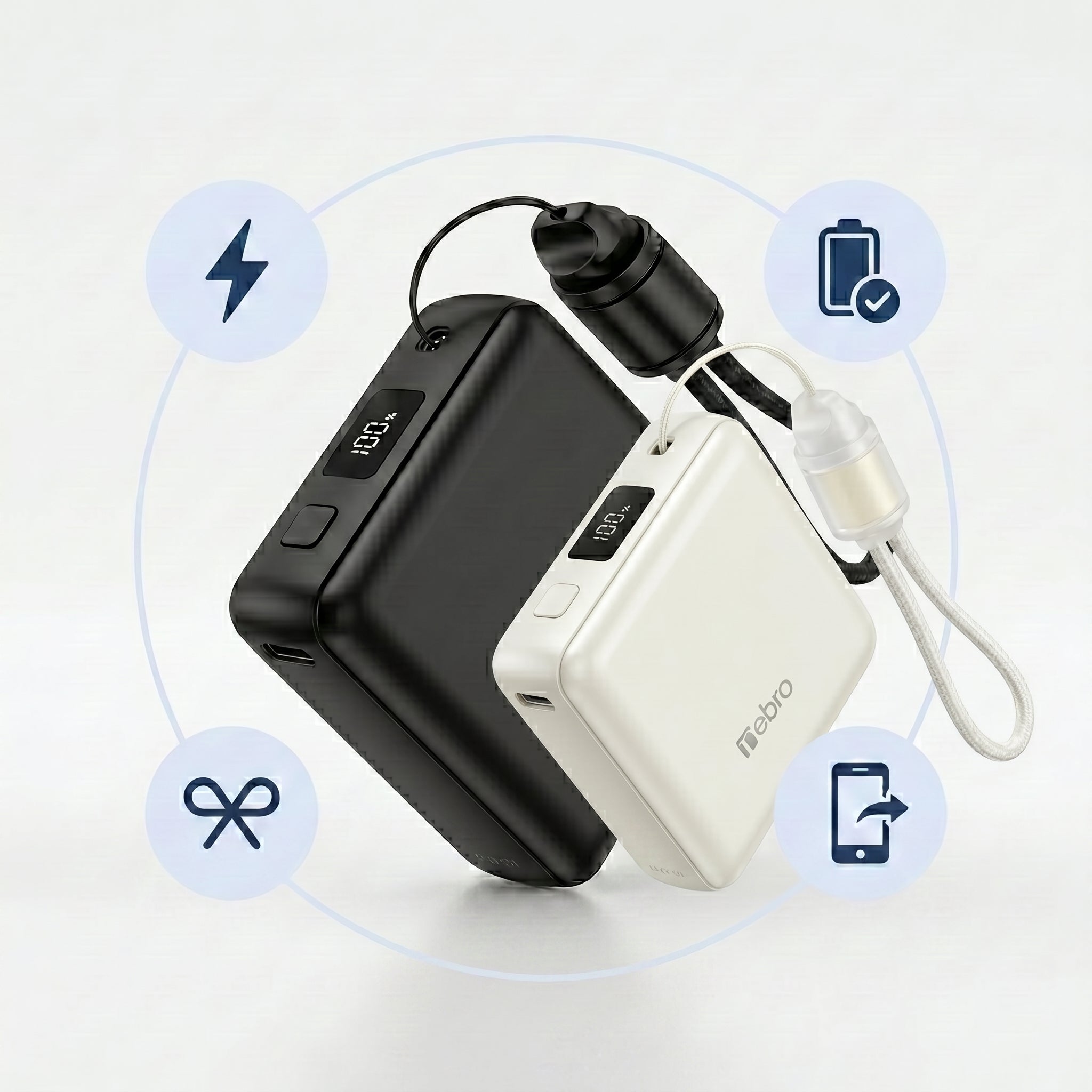 Power Bank Nebro WB-15 1000mAh 37Wh Puertos: Salida iP / USB-C - Imagen 7
