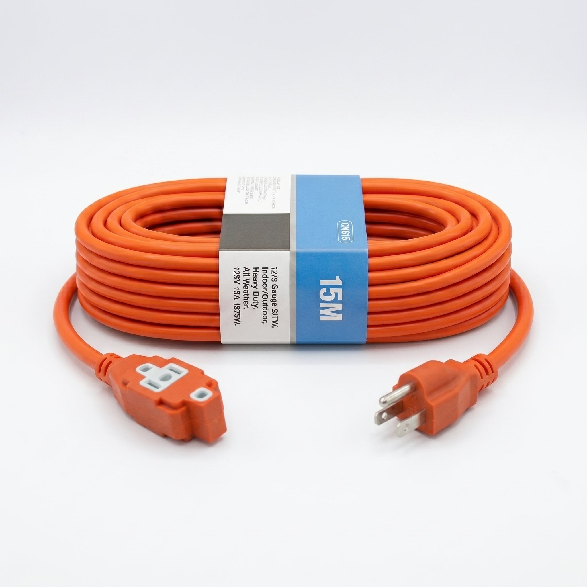 Cable de Extensión CHS15 – 15 Metros Pesado para Uso en Exteriores con Conexión a Tierra
