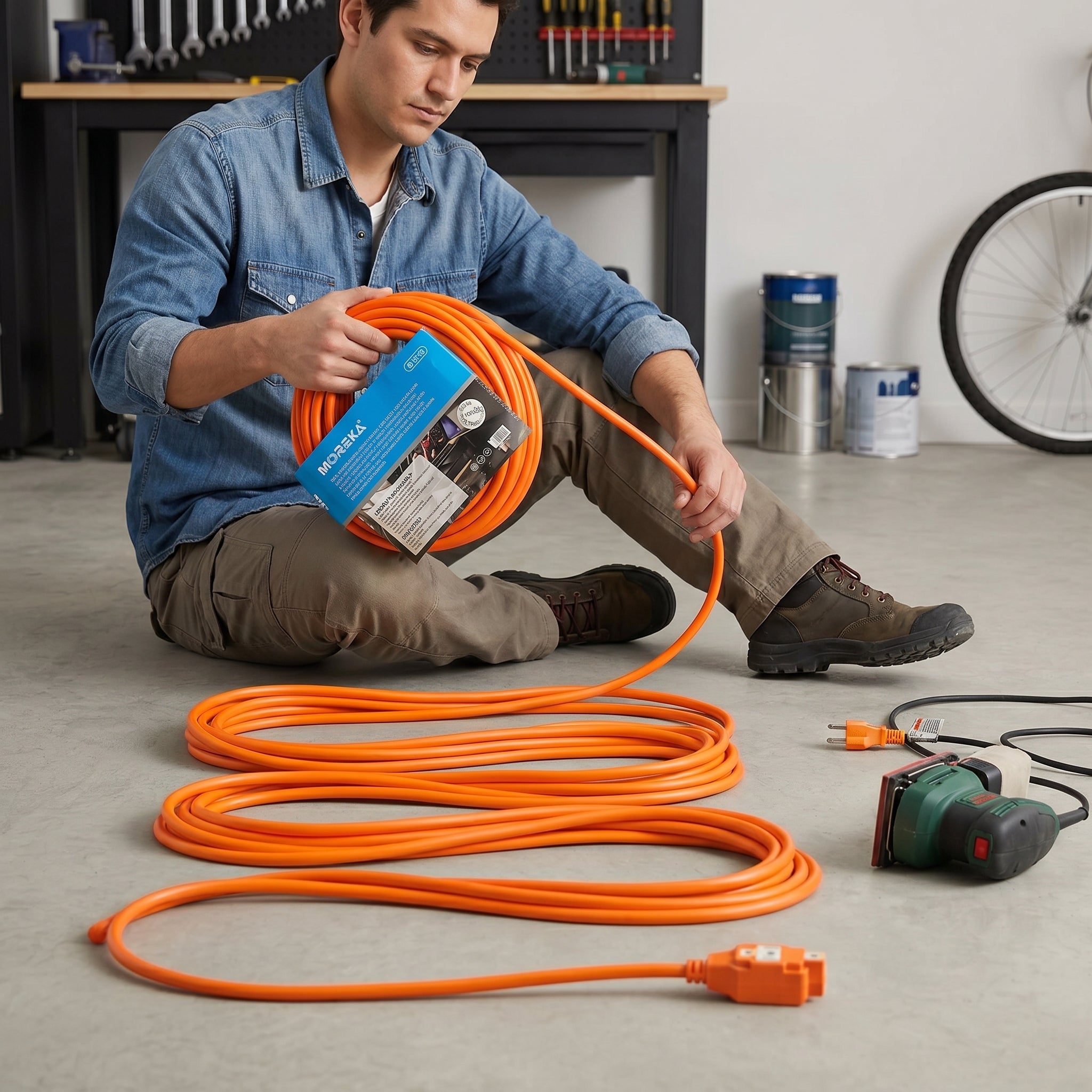 Cable de Extensión CHS15 – 15 Metros Pesado para Uso en Exteriores con Conexión a Tierra - Imagen 3