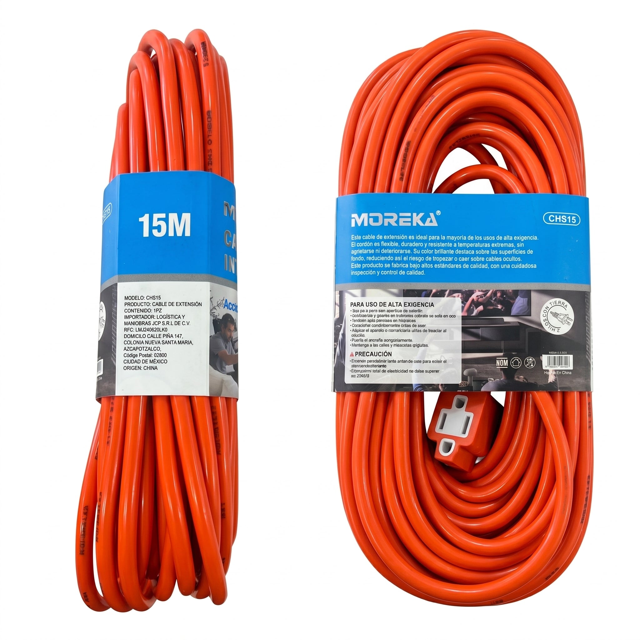 Cable de Extensión CHS15 – 15 Metros Pesado para Uso en Exteriores con Conexión a Tierra - Imagen 7