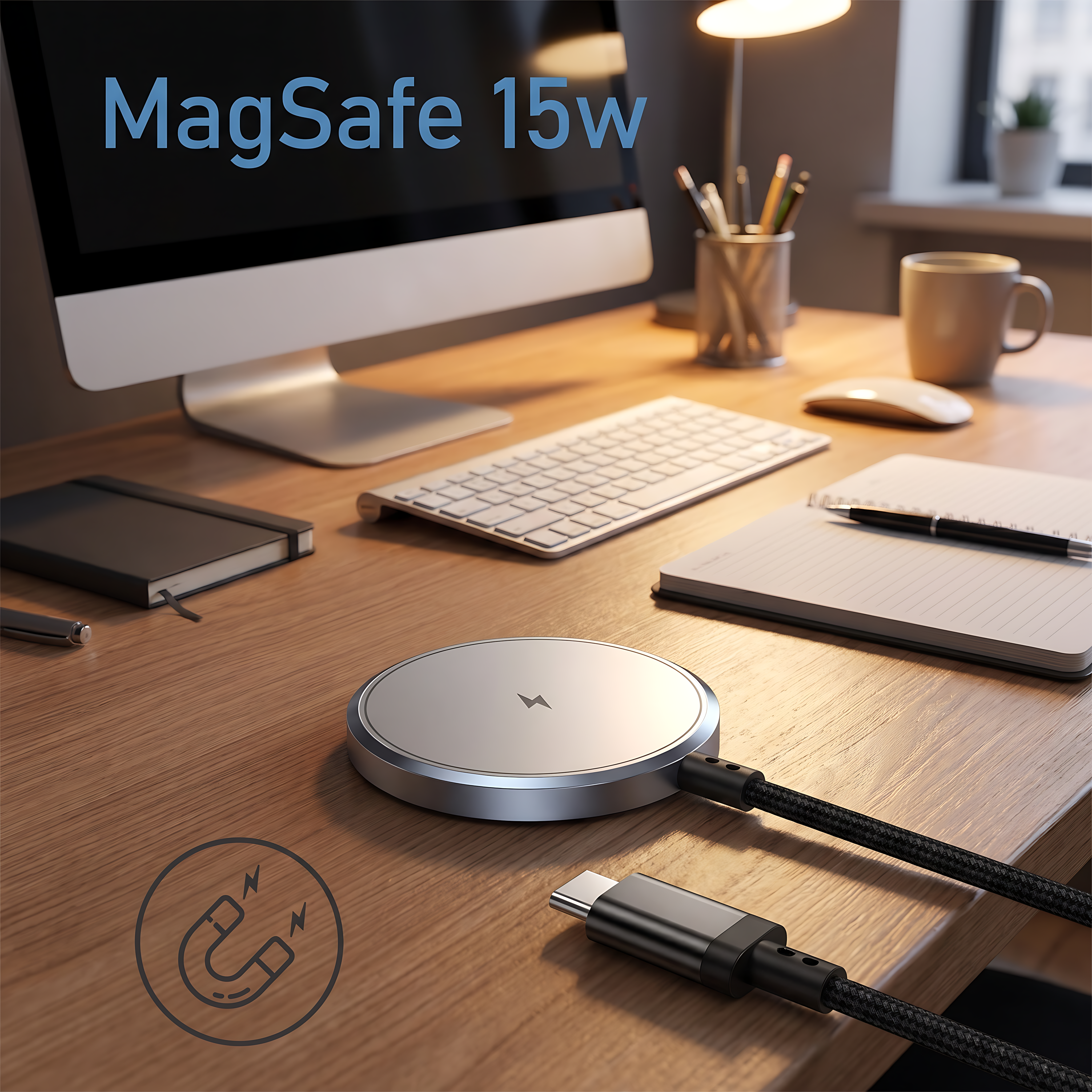 Cargador MagSafe Nebro VGA-058 15W magnético - Imagen 6