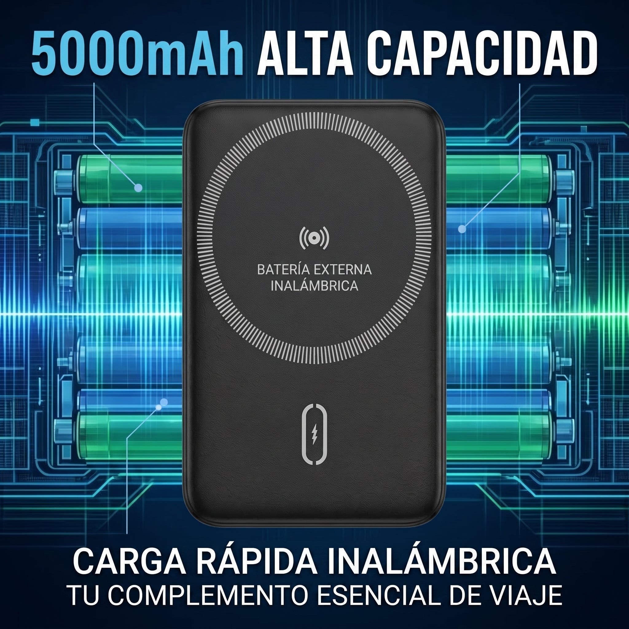 Power Bank Bateria Portátil NEBRO WB-018 5000mAh Carga Rápida PD 22.5W - Imagen 3