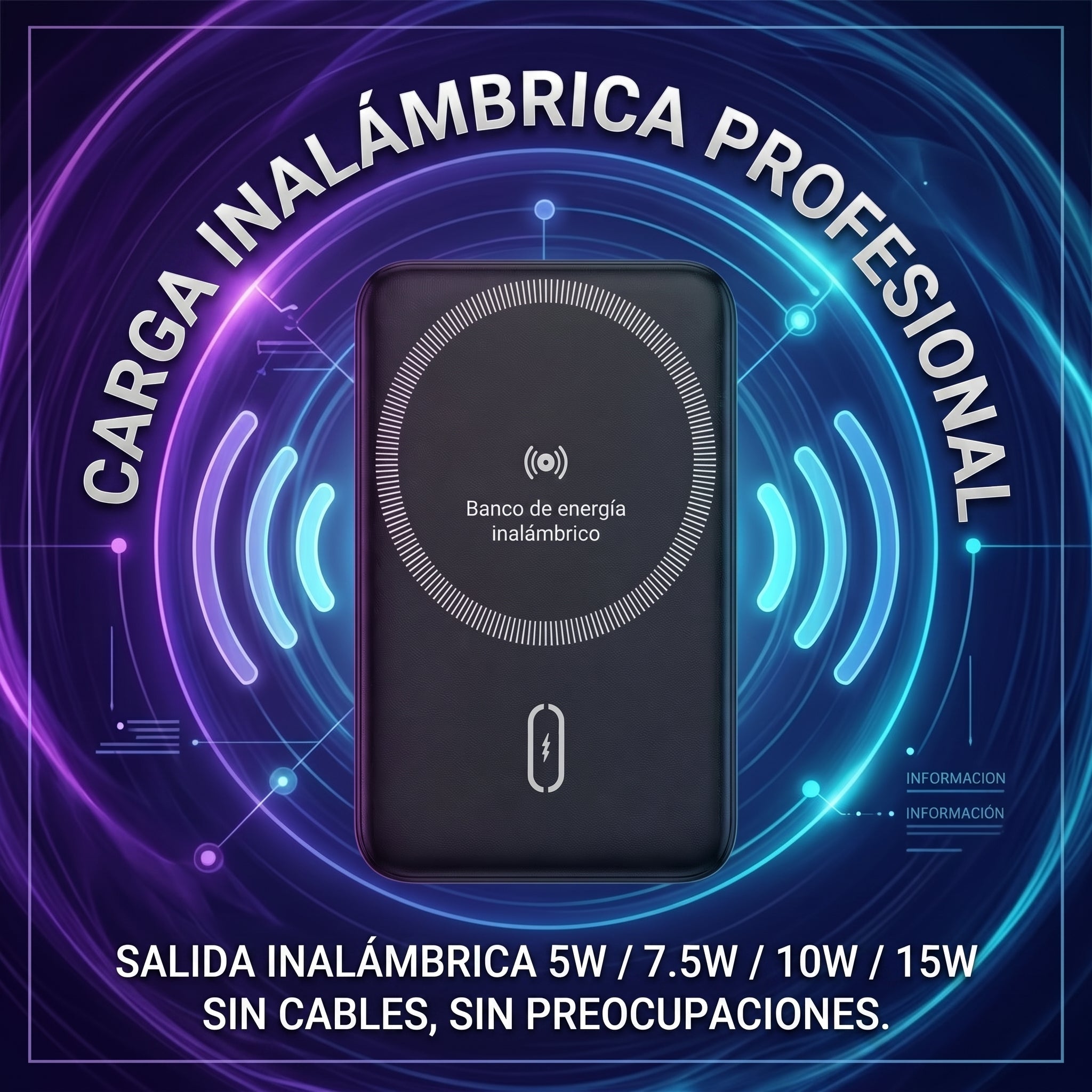 Power Bank Bateria Portátil NEBRO WB-018 5000mAh Carga Rápida PD 22.5W - Imagen 5