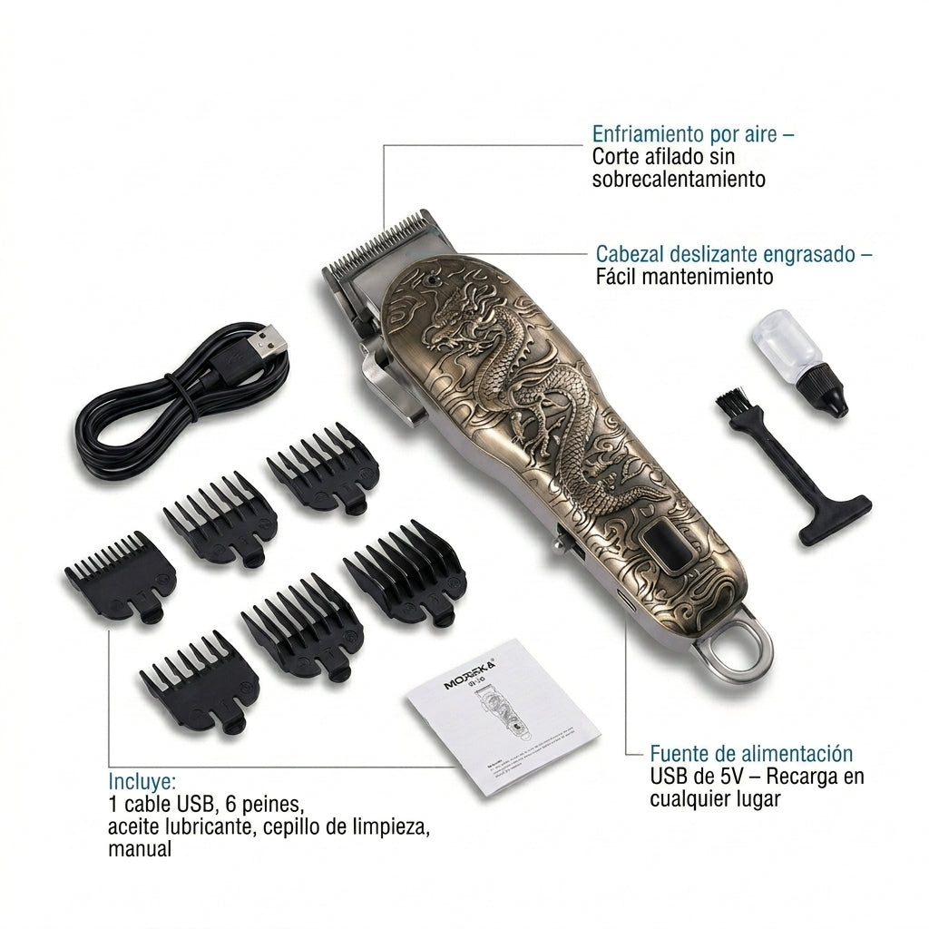 Recortadora de Cabello recargable Tipo C MOREKA W-26 - Imagen 8