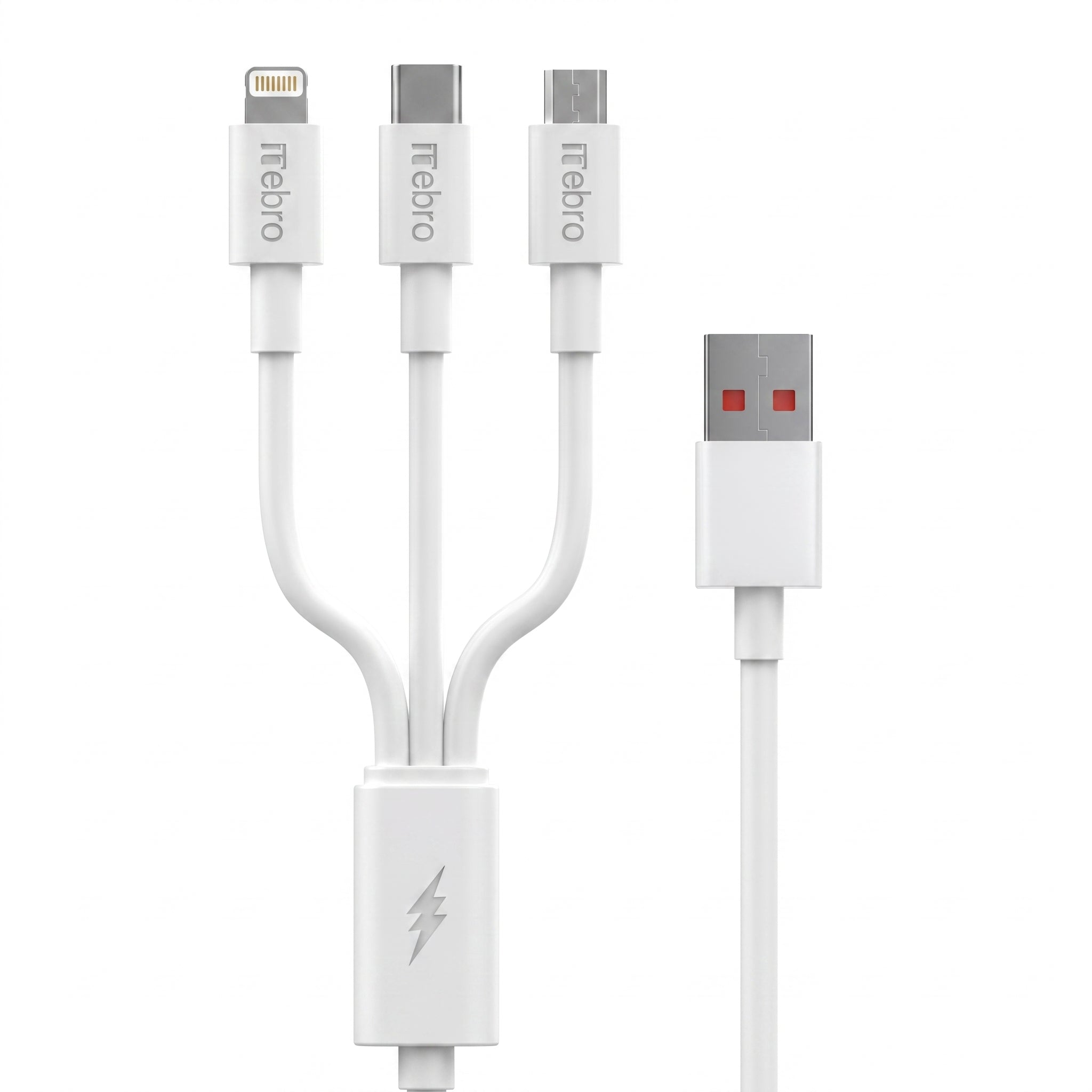 Cable 3 en 1 Nebro WD-013 V8, Lightning y Tipo C