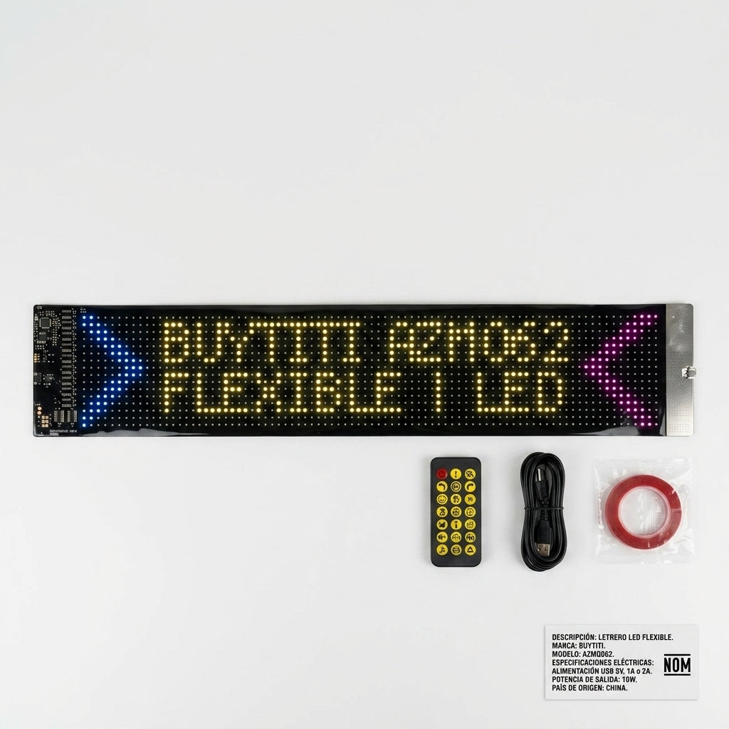 Letrero LED Flexible personalizable BUYTITI AZMQ062 - Imagen 4