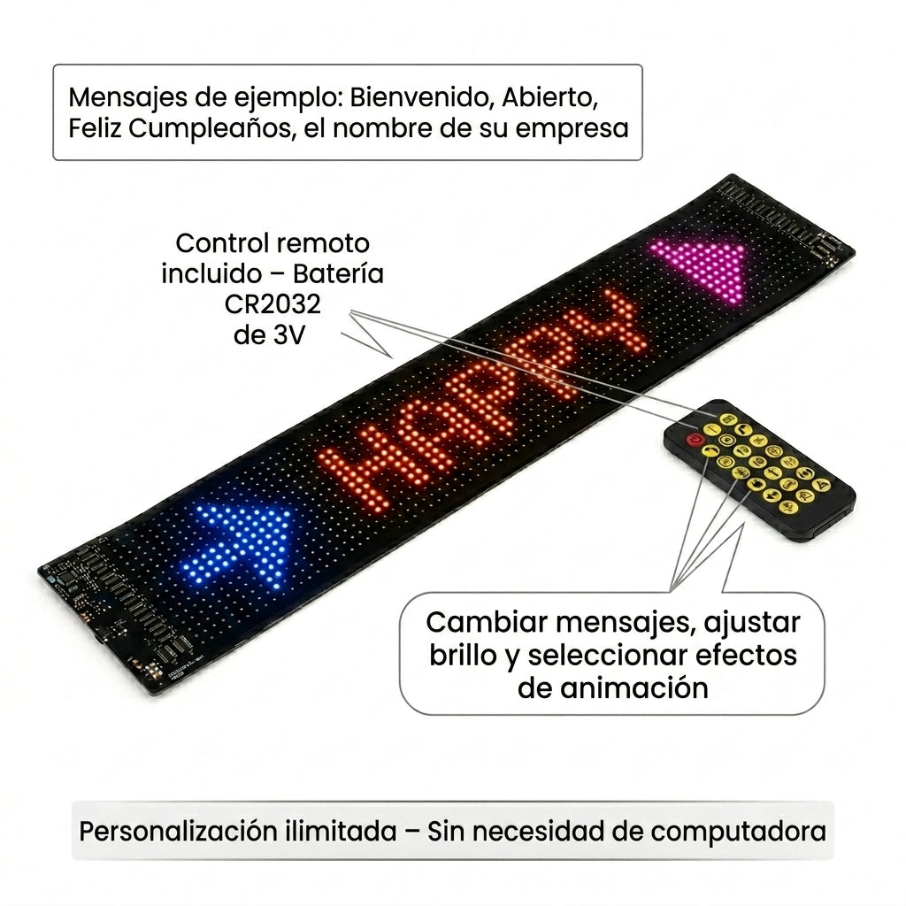 Letrero LED Flexible personalizable BUYTITI AZMQ062 - Imagen 8