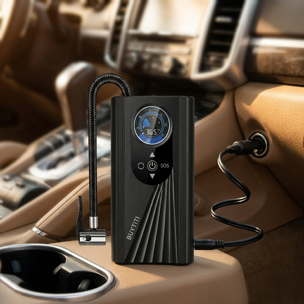 Bomba de Aire Electrica para automóvil BUYTITI MR-929 - Imagen 3
