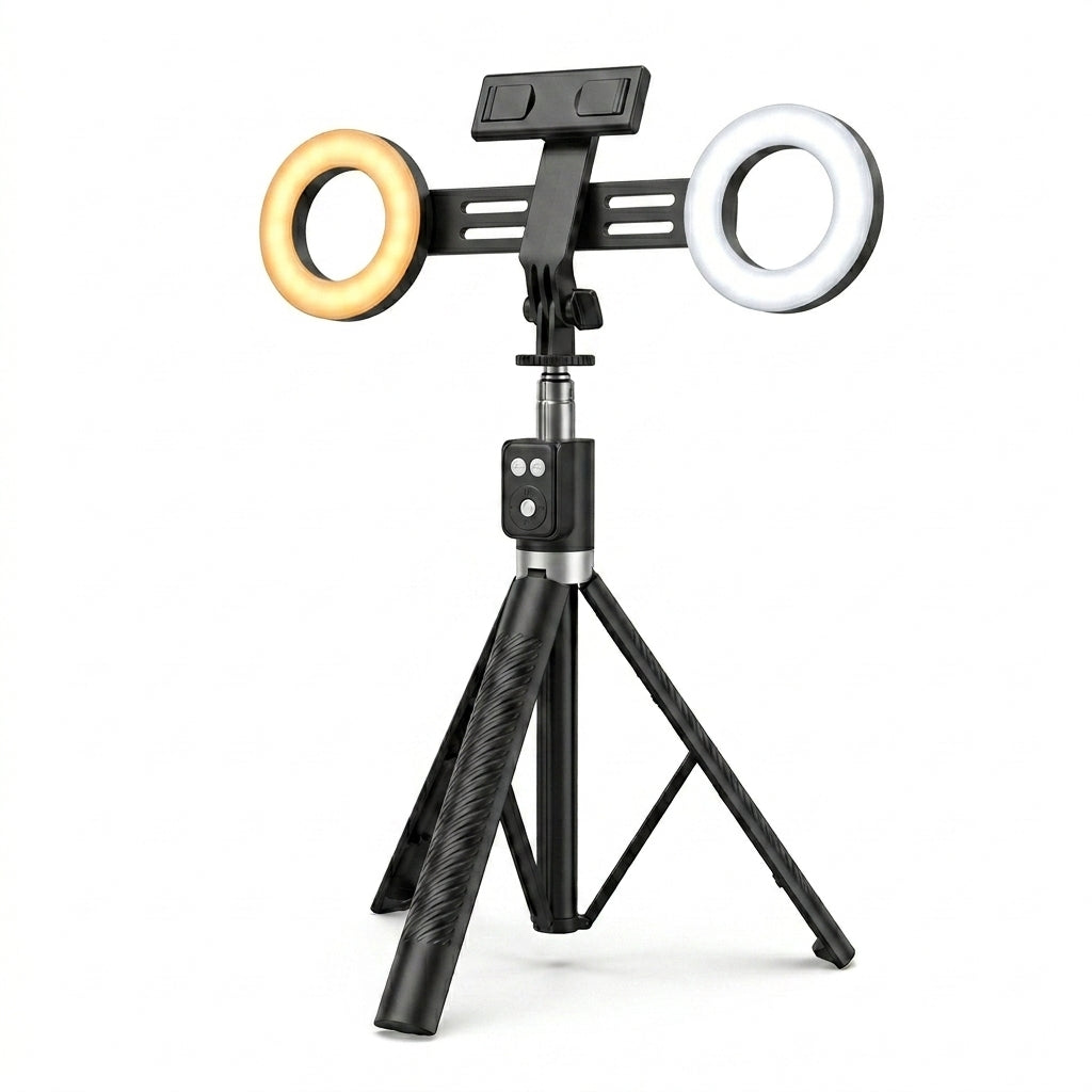 Palo para Selfies con Trípode y Luz de Relleno YISEN A12