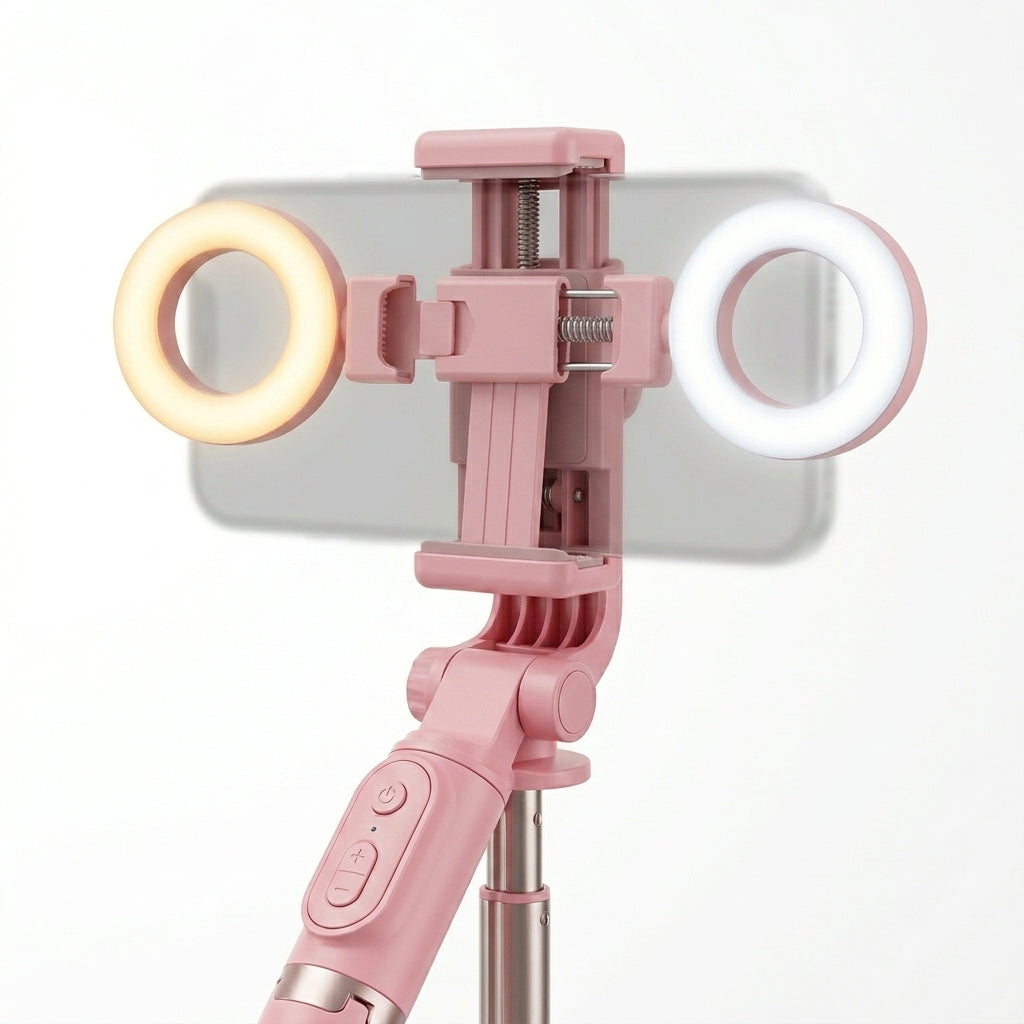 Palo para Selfies con Trípode y Luz de Relleno YISEN A12 - Imagen 5