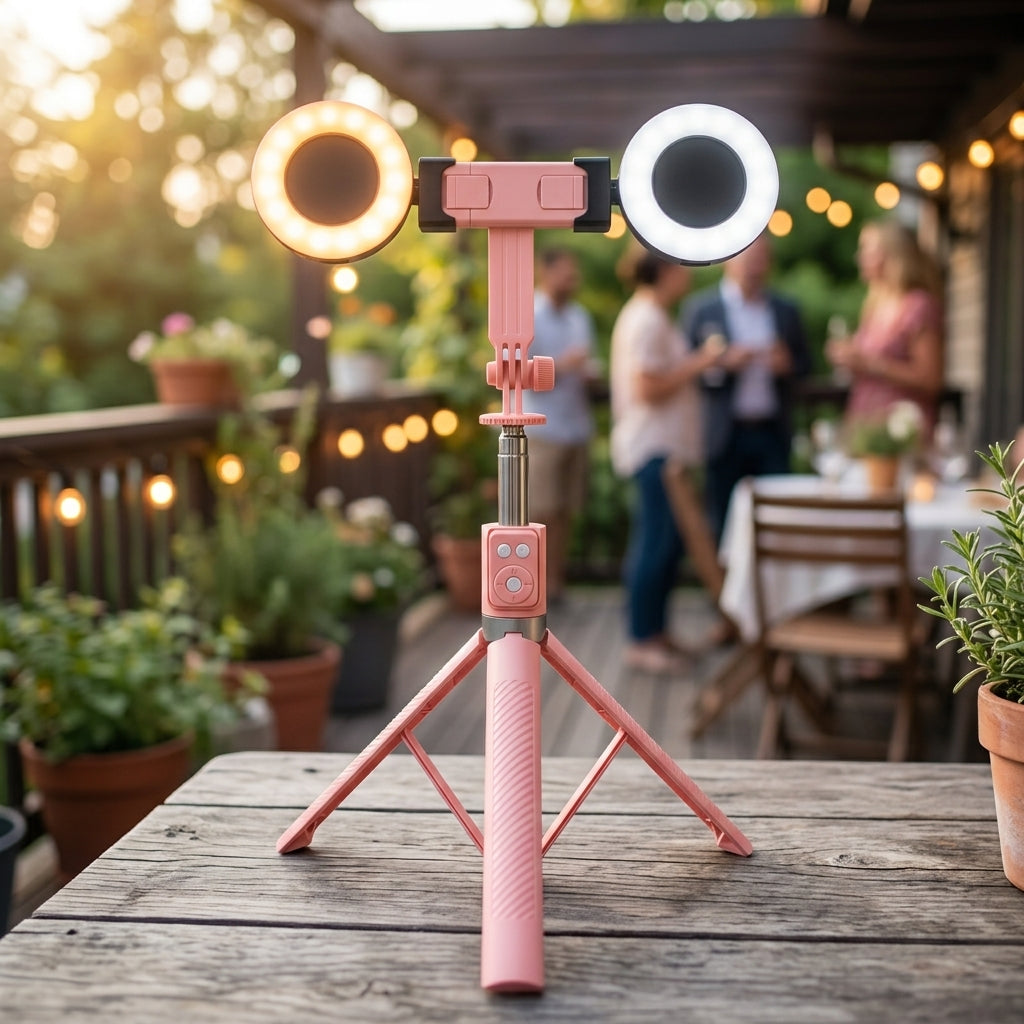 Palo para Selfies con Trípode y Luz de Relleno YISEN A12 - Imagen 7