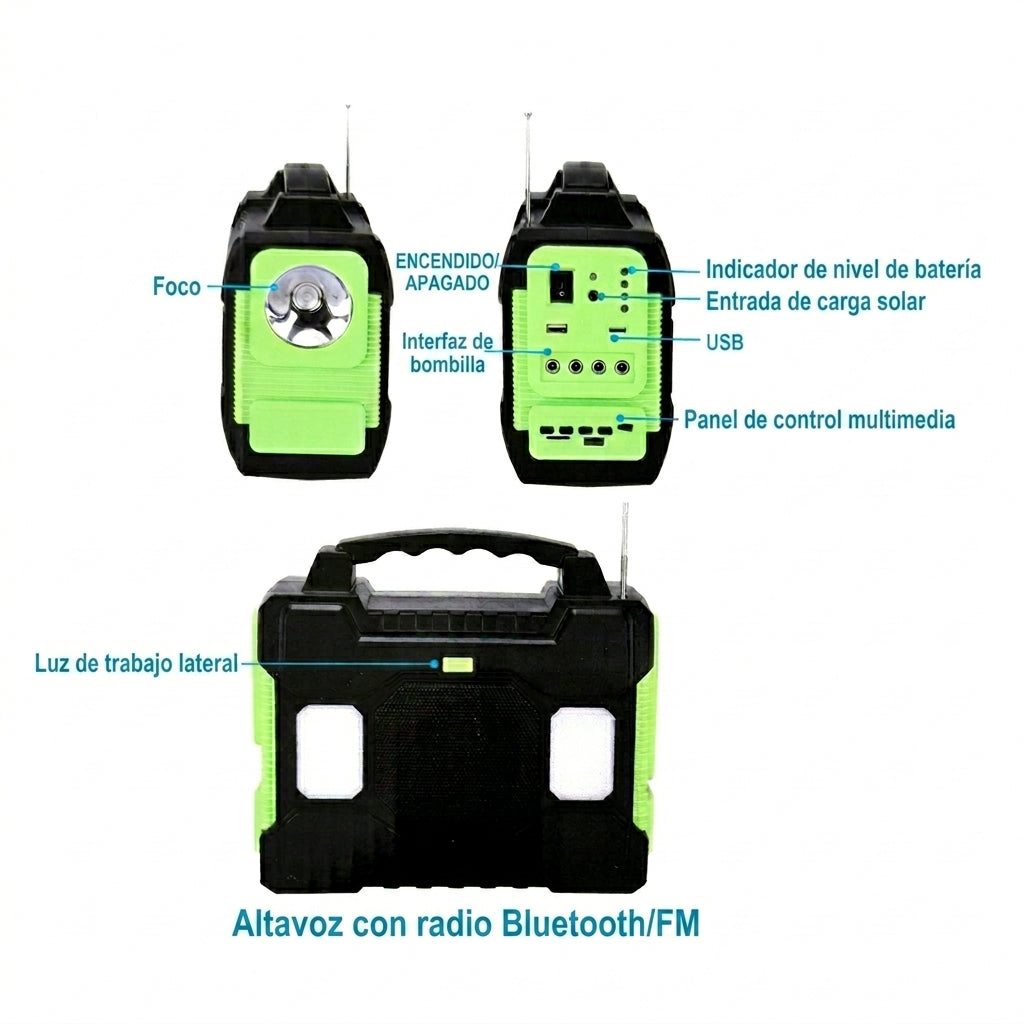 Sistema de Iluminación Solar MOR-C88FM: Luz y música MOREKA - Imagen 5