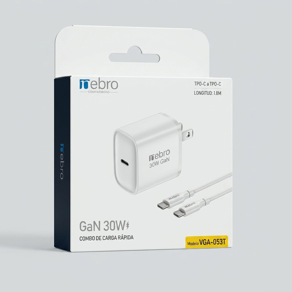 Cargador GaN 30W Nebro VGA-053T - Imagen 7