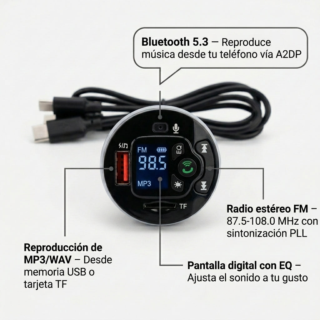 Reproductor MP3 Multifunción para Coche CP0092 - Imagen 8