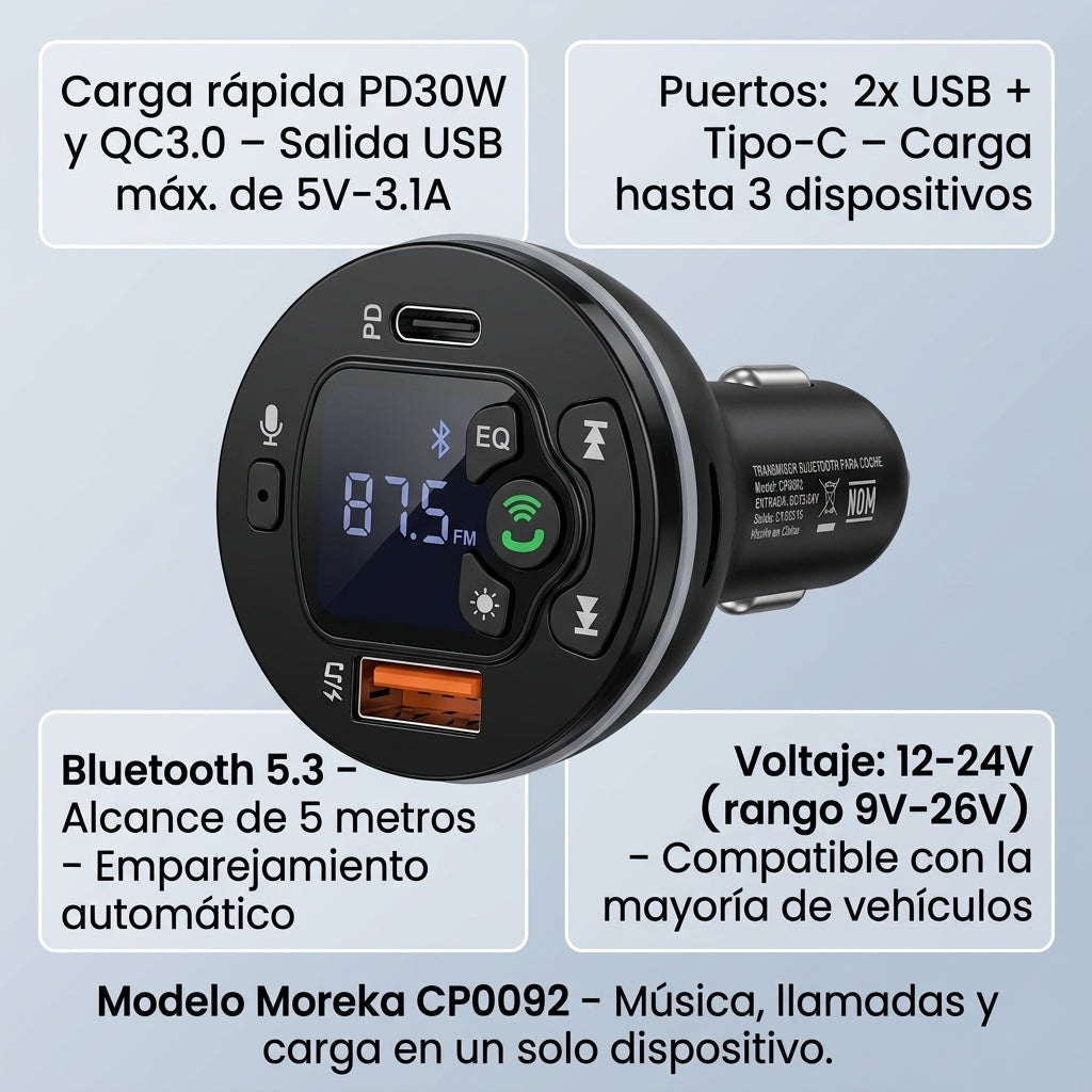 Reproductor MP3 Multifunción para Coche CP0092 - Imagen 9