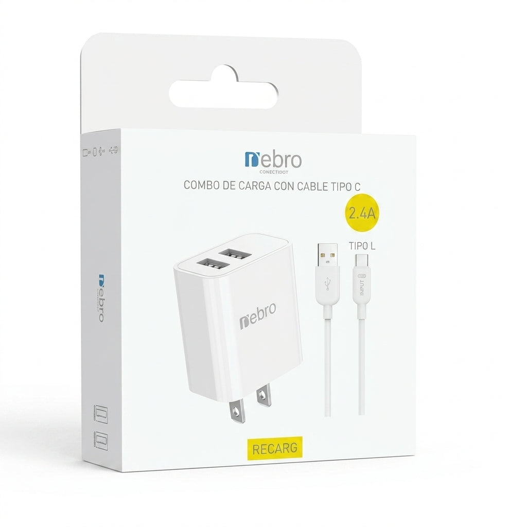 Cargador de Pared Doble USB Nebro WCA-003 - Imagen 5