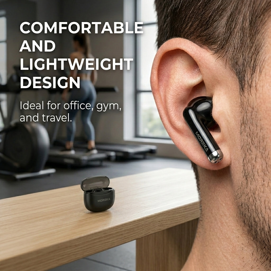 Audífonos Inalámbricos MOREKA E605 25 horas de autonomía Hi-Fi — Bluetooth 5.3 TWS - Imagen 3