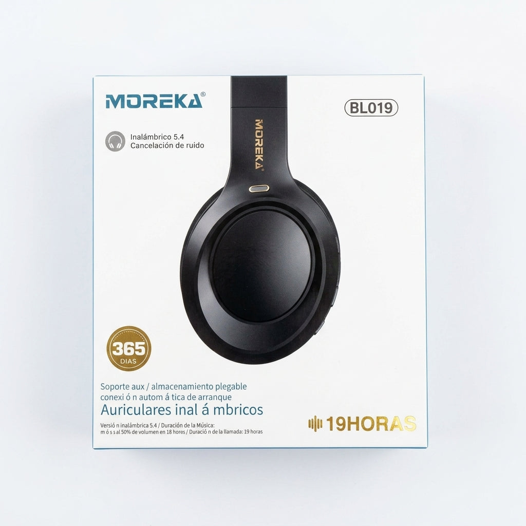 Audífonos Inalámbricos Moreka BL019 ANC 19hrs Batería — Bluetooth 5.3 TWS - Imagen 6